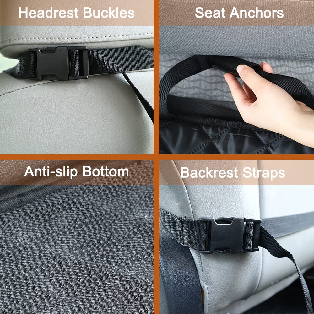 Paw Jamboree 2Pcs Dog Car Front Seat Covers Scratch-Proof Pet Car Seat Cover Non-Slip Car Seat Protector For Dogs Bucket Seat Co