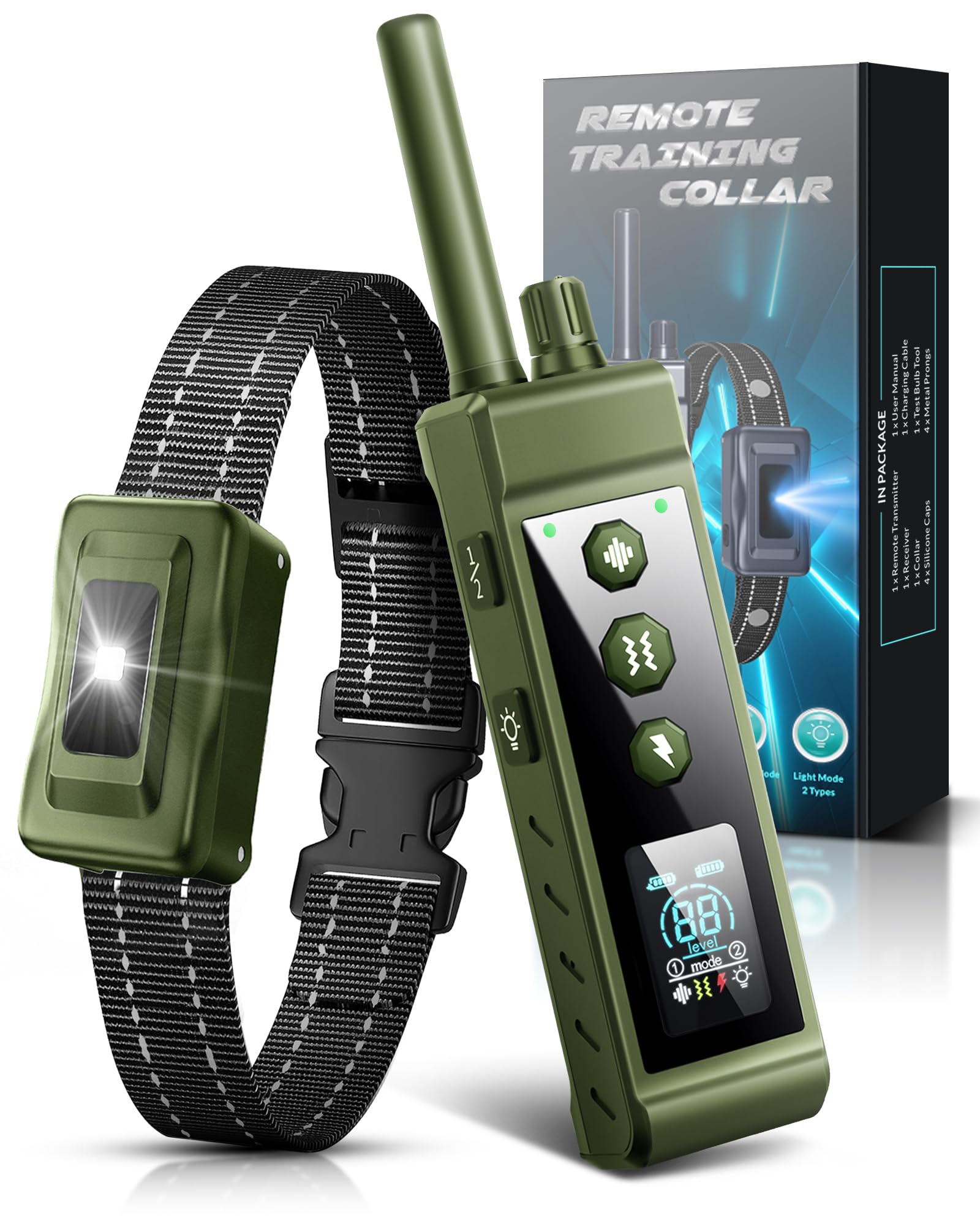 Dog Shock Collar 4265Ft Dog Training Collar With Remote For Large Medium Small Dogs, Ip67 Waterproof With 4 Safe Training Modes,