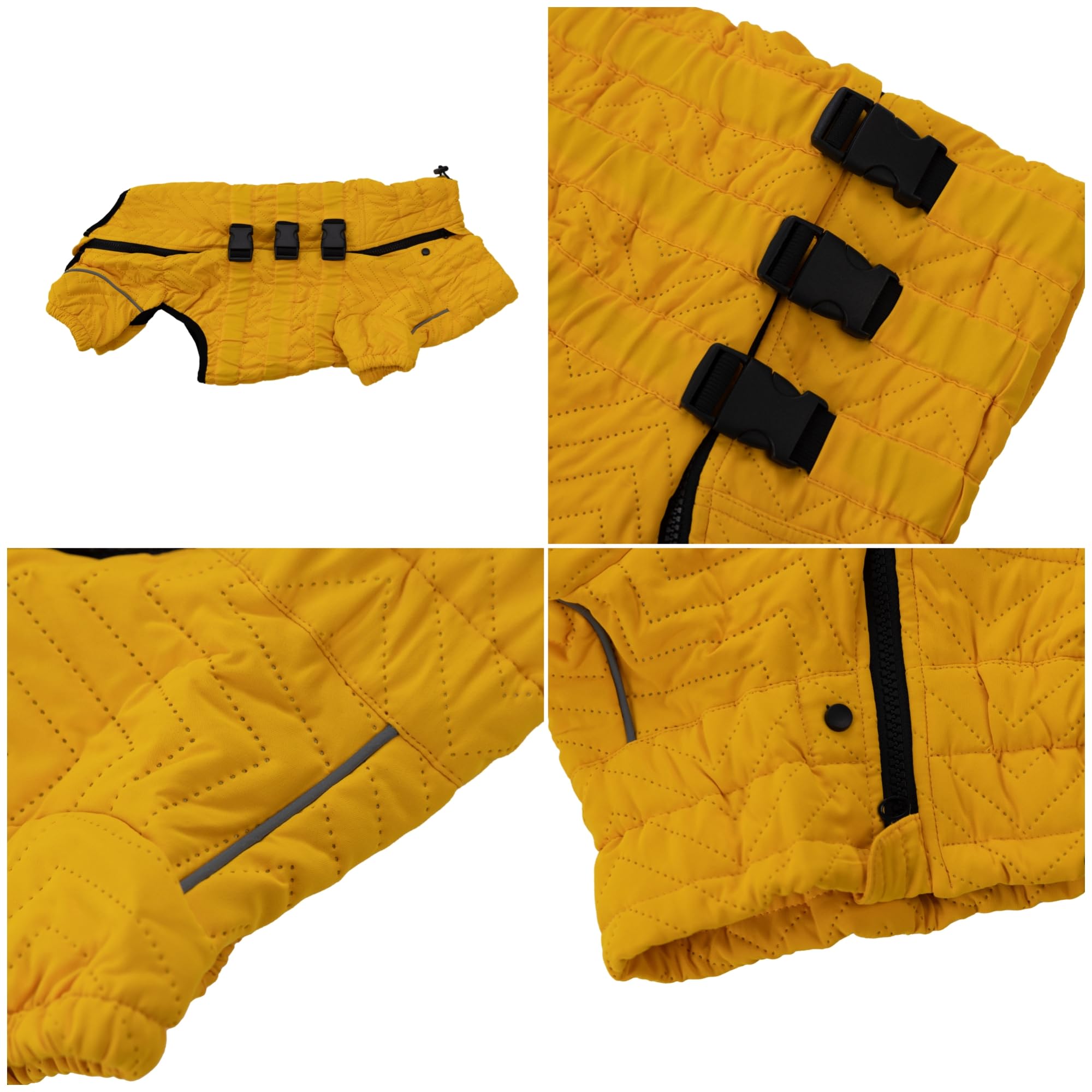 Warm Double Layers Dog Vest - 4 Legs Covered Windproof Waterproof Reflective Outdoor Skating Costume For Small Medium Large Dogs