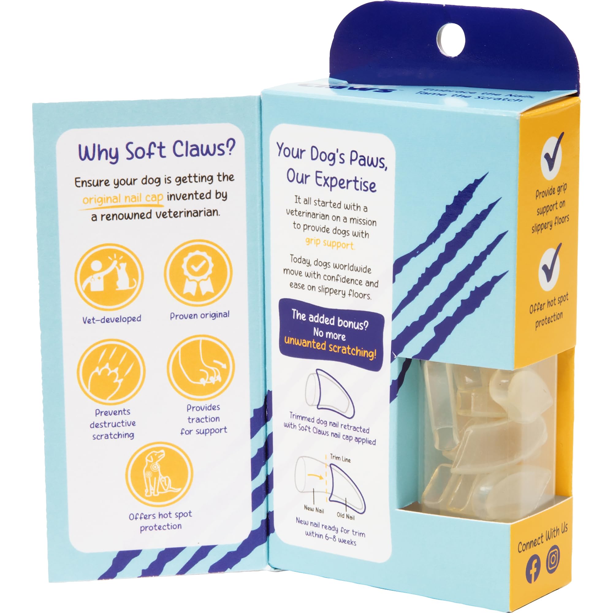 Soft Claws Nail Caps Take Home Kit, Jumbo, Natural