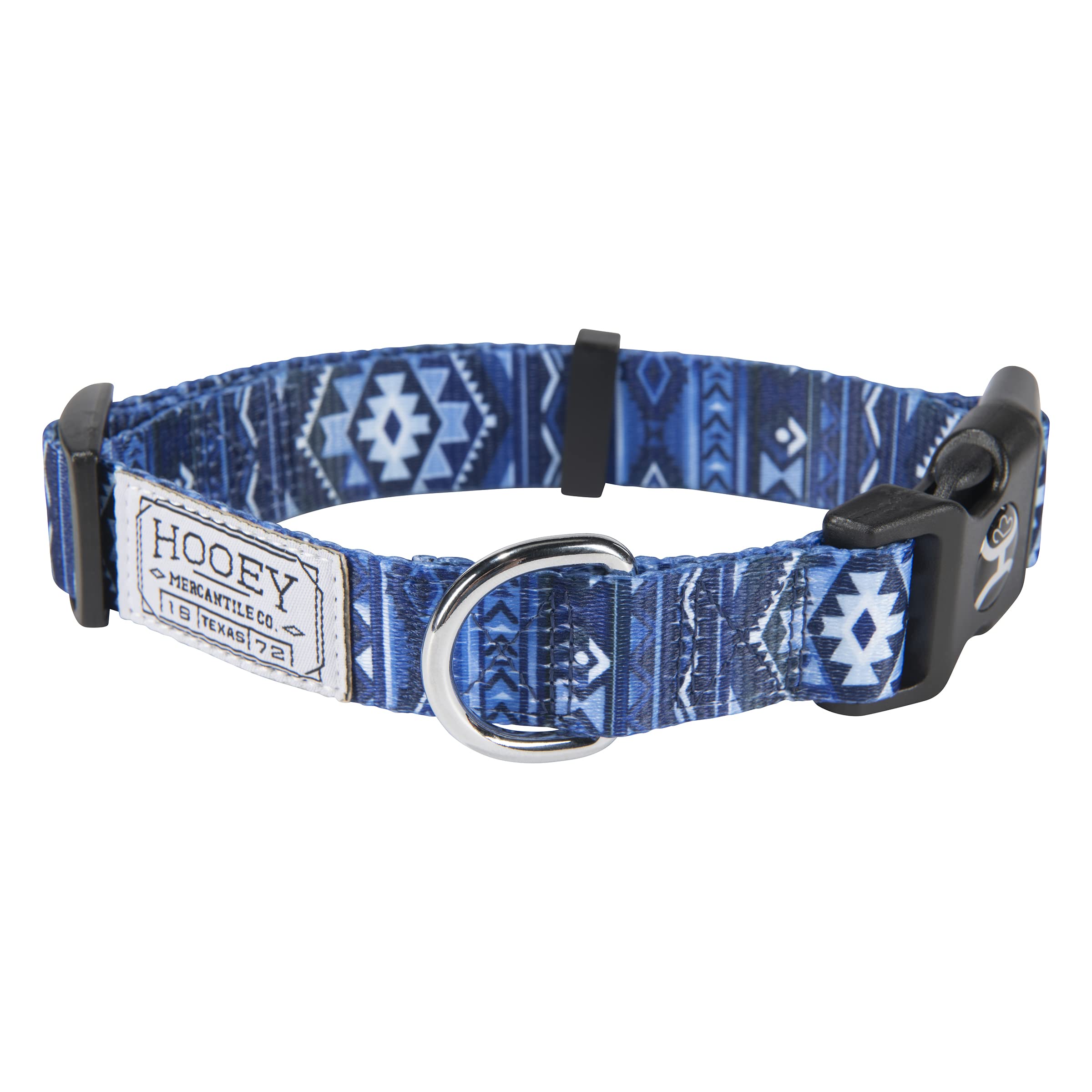 Hooey Nomad Dog Collar, Durable Polyester Webbing Collar With Graphic-Inspired Prints, Ombre Aztec, Medium