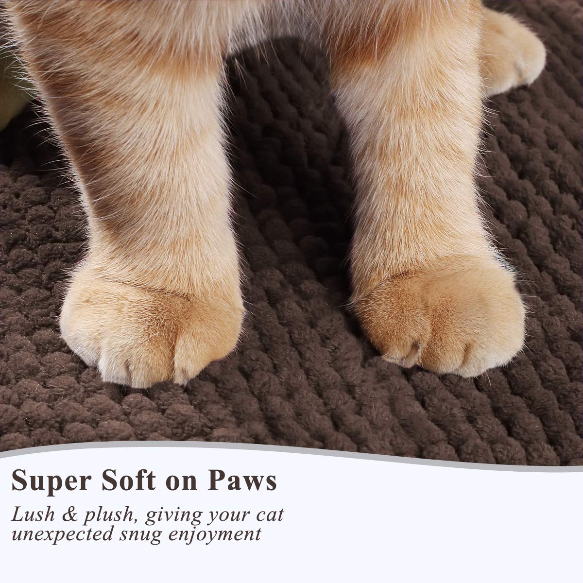 Vivaglory Super Soft Microfiber Cat Litter Mat, 31'× 20' Large Cat Mat For Under Litter Box With Waterproof Back, Machine Washable, Brown
