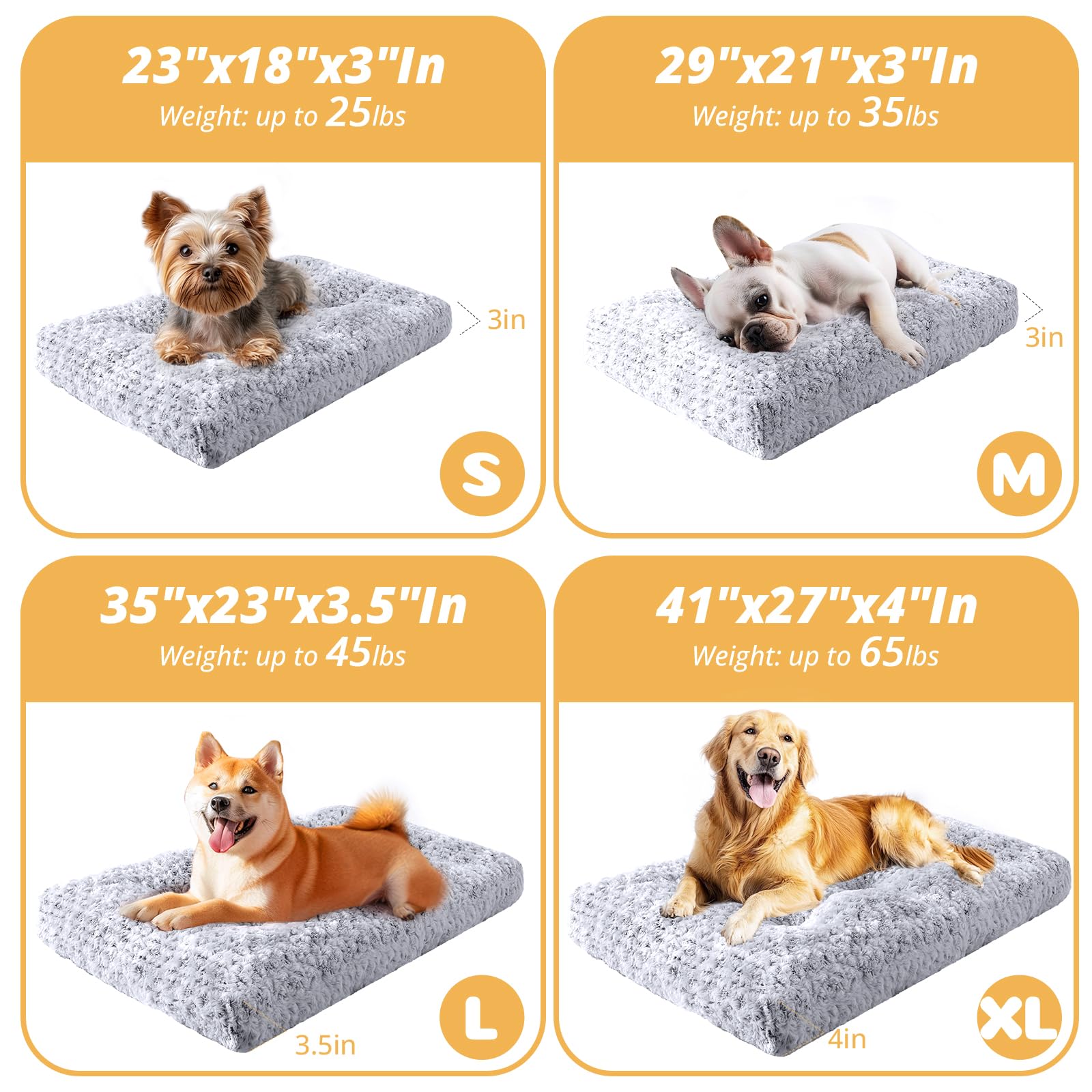 Jollyvogue Pet-Beds, 280G Rose Velvet Dog Mat, Machine Wash, Fits Kennel Cage And Cat Bed Mat, 47.0' L X 29.0' W X 4.0' Th, D