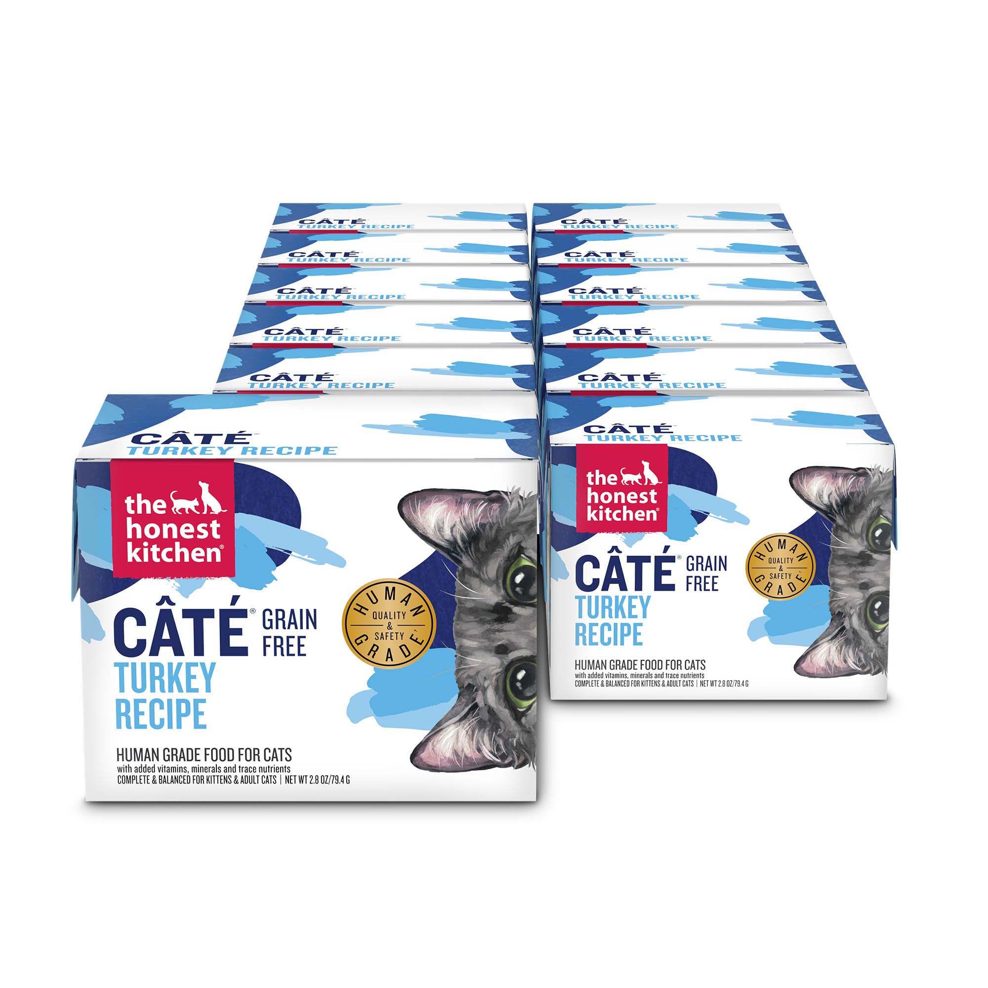 The Honest Kitchen Ct   Grain Free Turkey Pt   Wet Cat Food, 2.8 oz x12