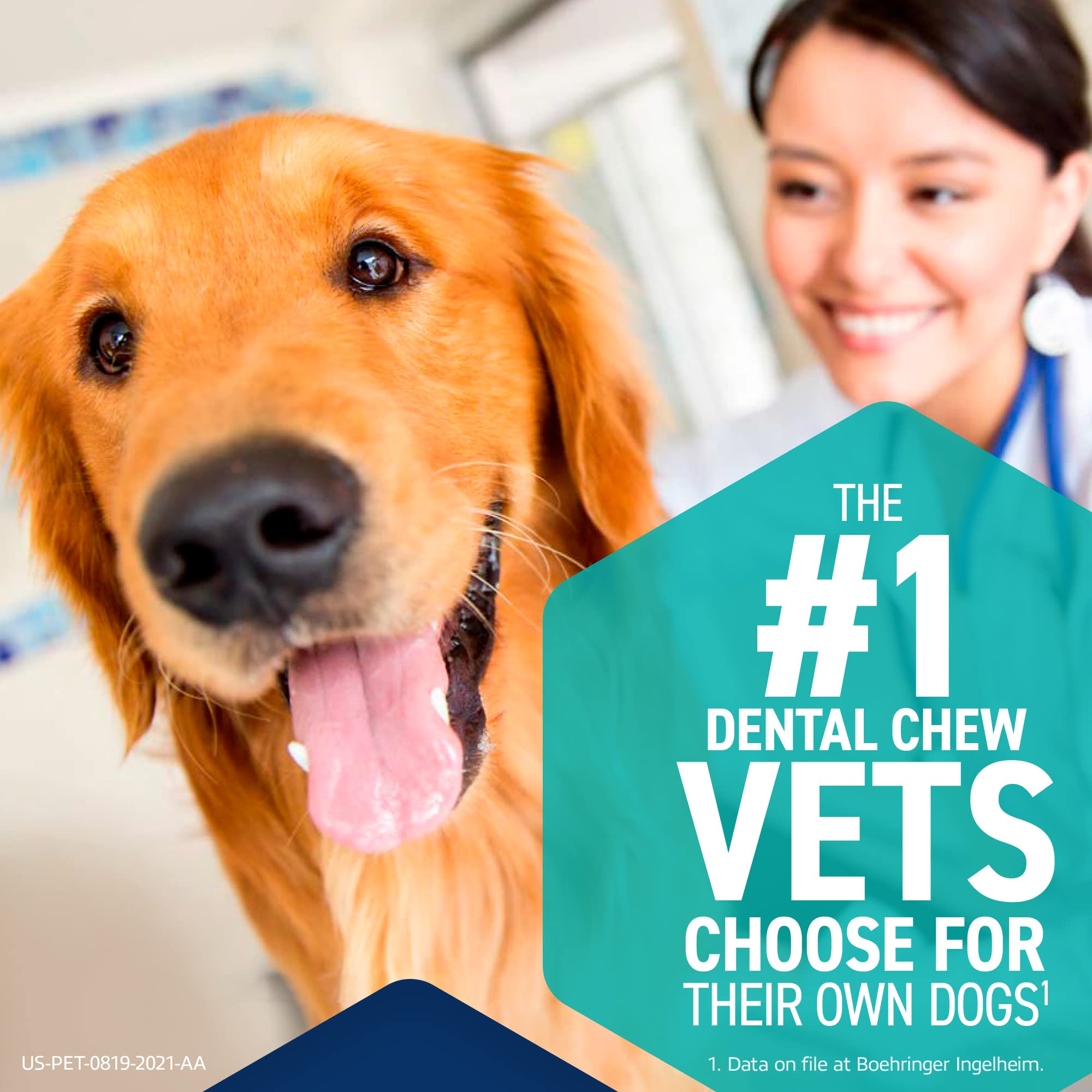 OraVet Dental Hygiene Chews for Small Dogs, Oral Care with Delmopinol, Vanilla Flavor, 14 Count