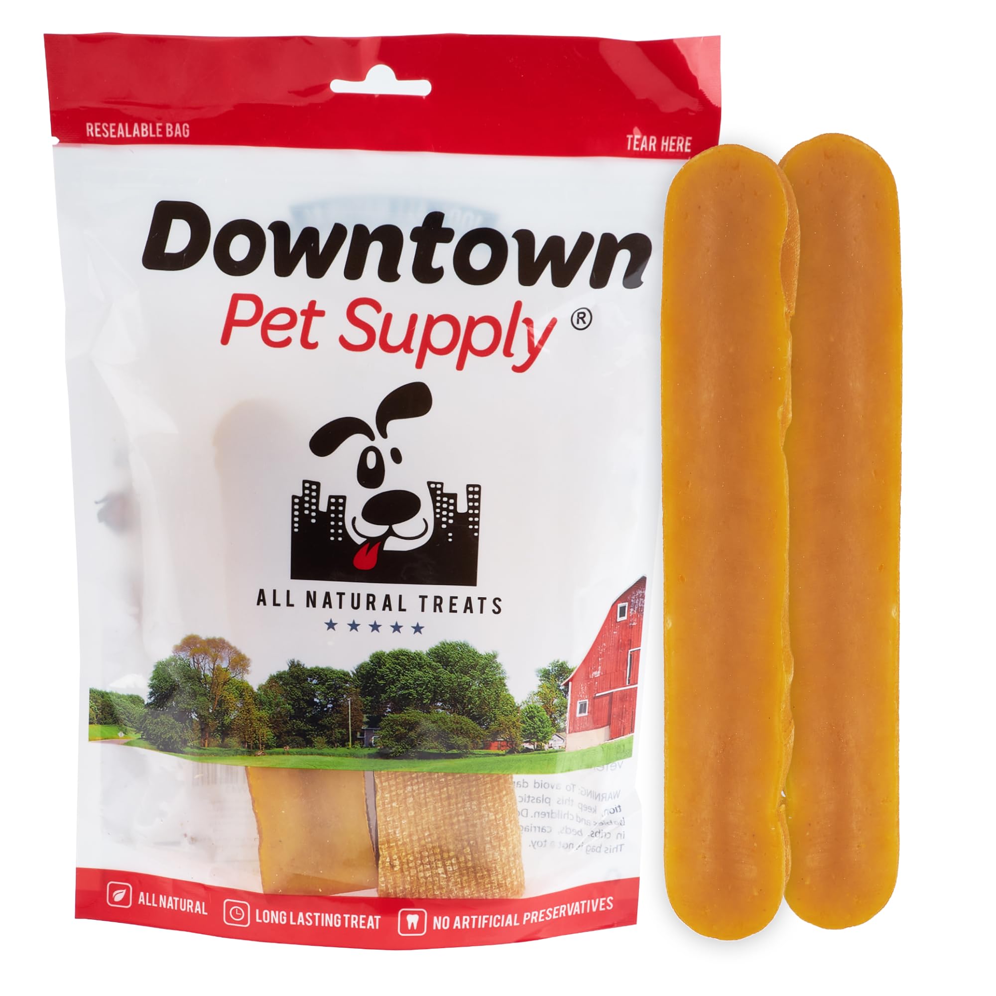 Downtown Pet Supply Yak Cheese Himalayan Dog Chews - Large Yak Chews Rich in Nutrients for Medium to Large Dogs - Long Lasting, 