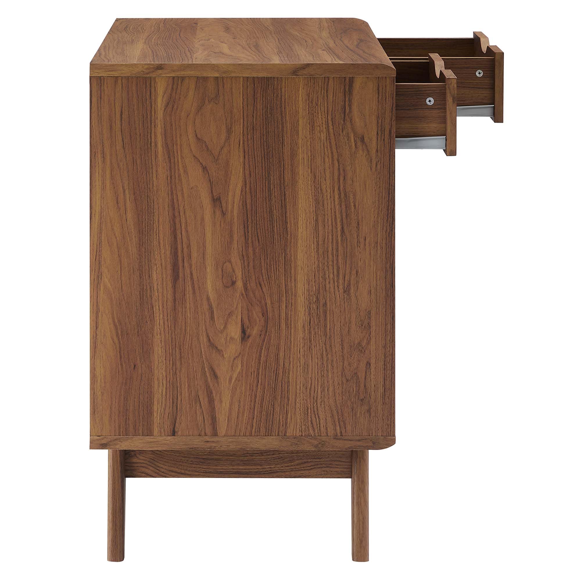 Modway Render Cat Cabinet, Walnut Wood, Model EEI-6796-WAL, Stylish Storage Solution