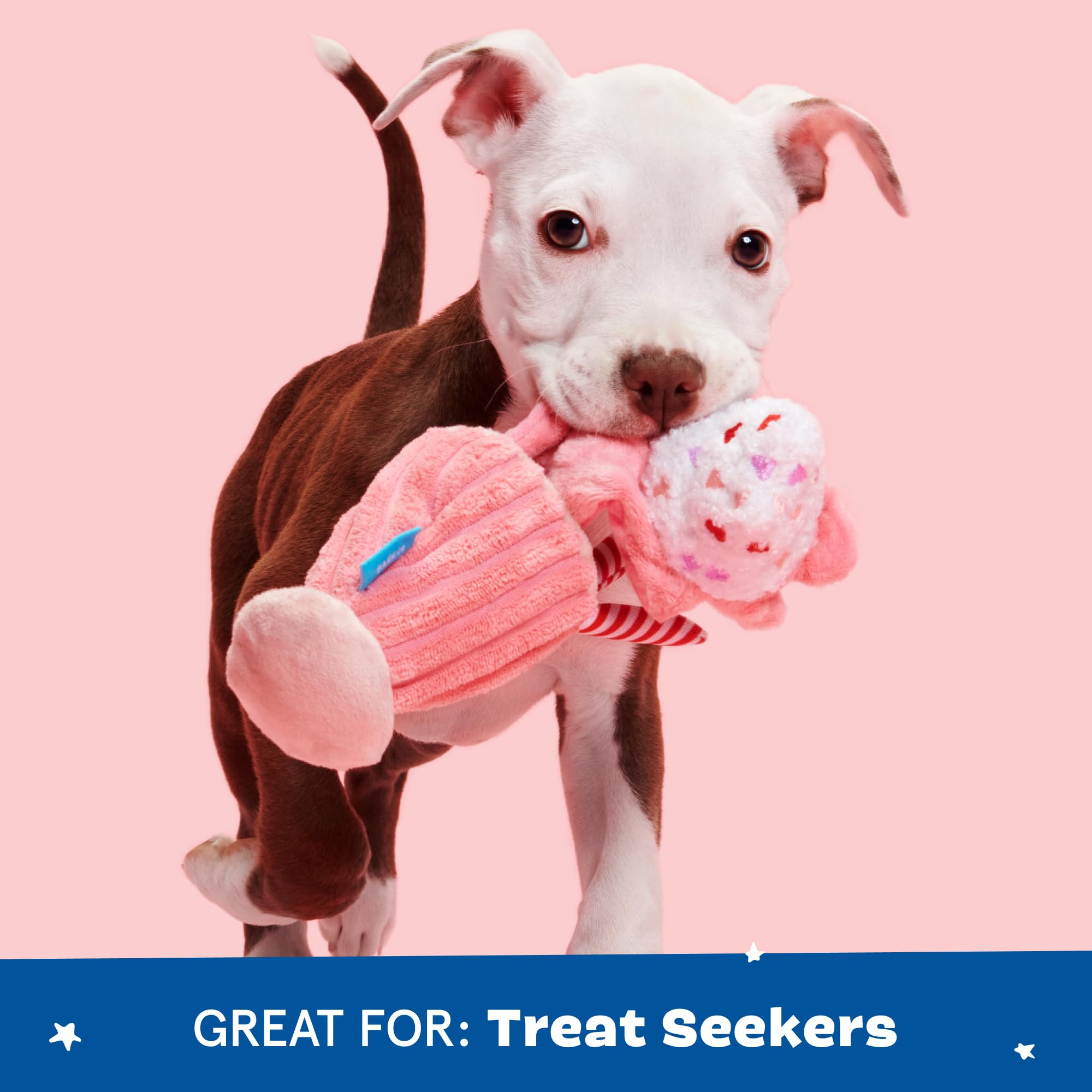 Barkbox Red Whine Milkshake Dog Toy - Squeaky Dog Toys - Plush Dog Toys - Puppy And Pet Toys For X-Small To Small Dogs