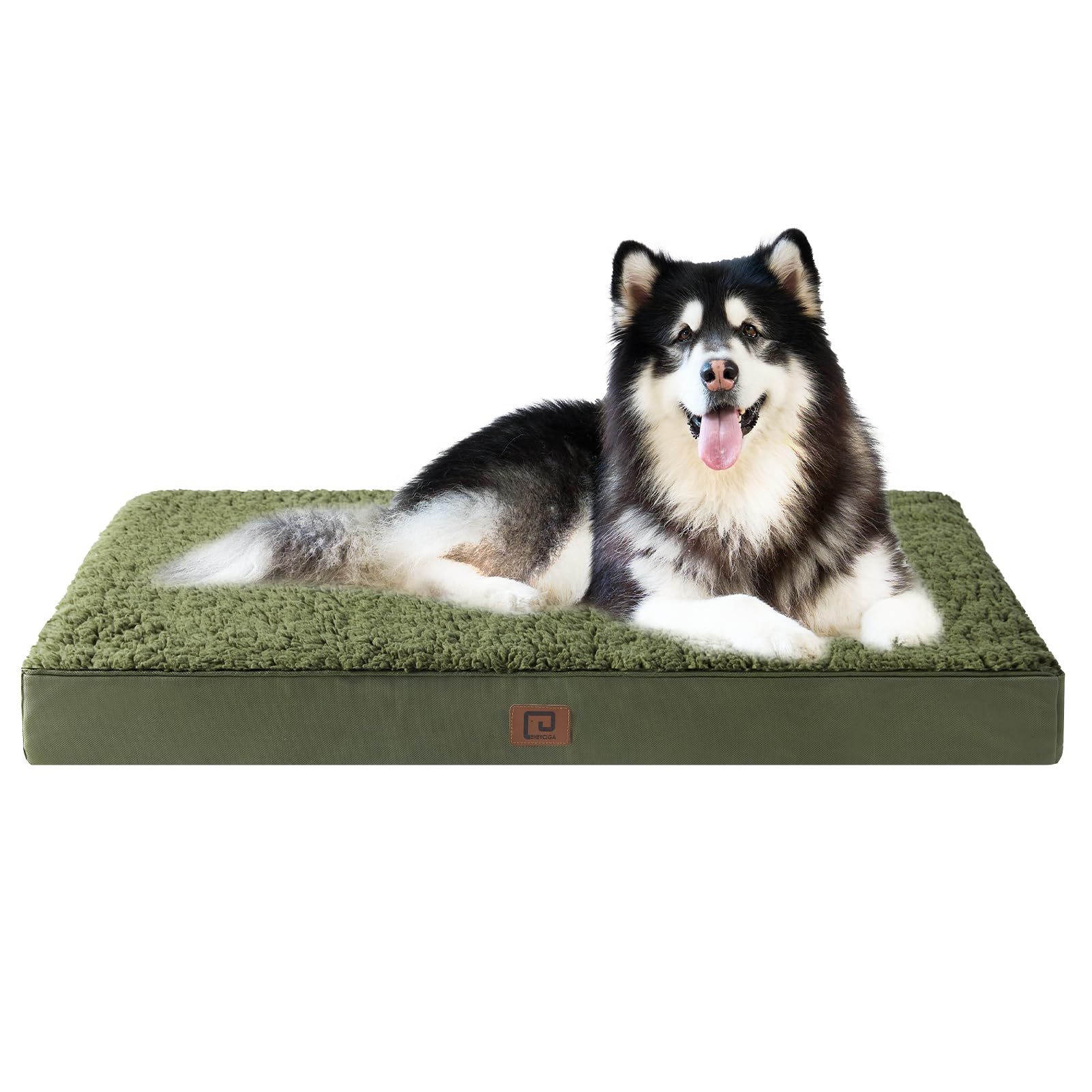 Eheyciga Orthopedic Foam Dog Bed, Xxl, 47'L X 29'W X 3.5'Th, Dark Green