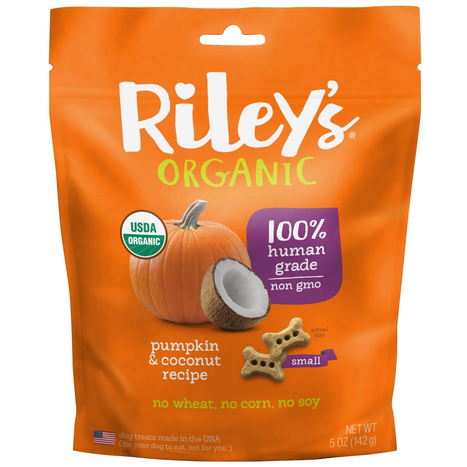 RileyS Organics Pumpkin And Coconut Bone, Small, 5 Oz.