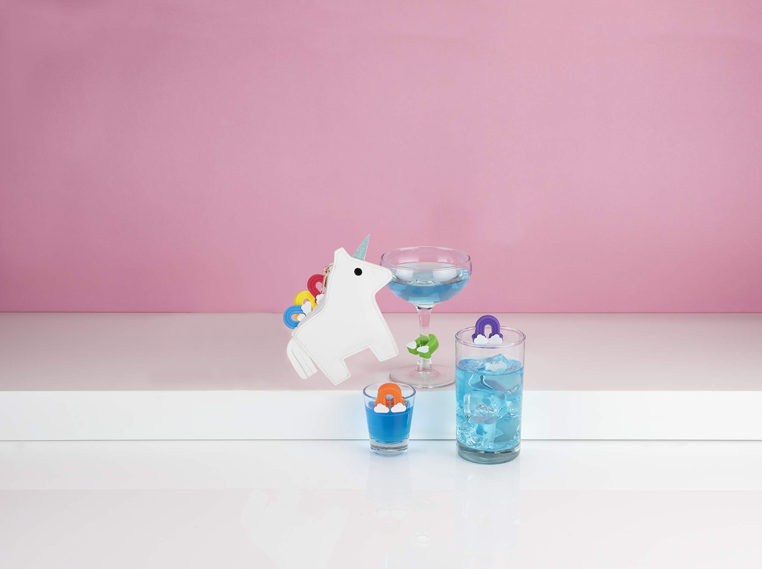 TrueZoo 5719 Unicorn Pouch Filled With Rainbow Charms, Multicolor
