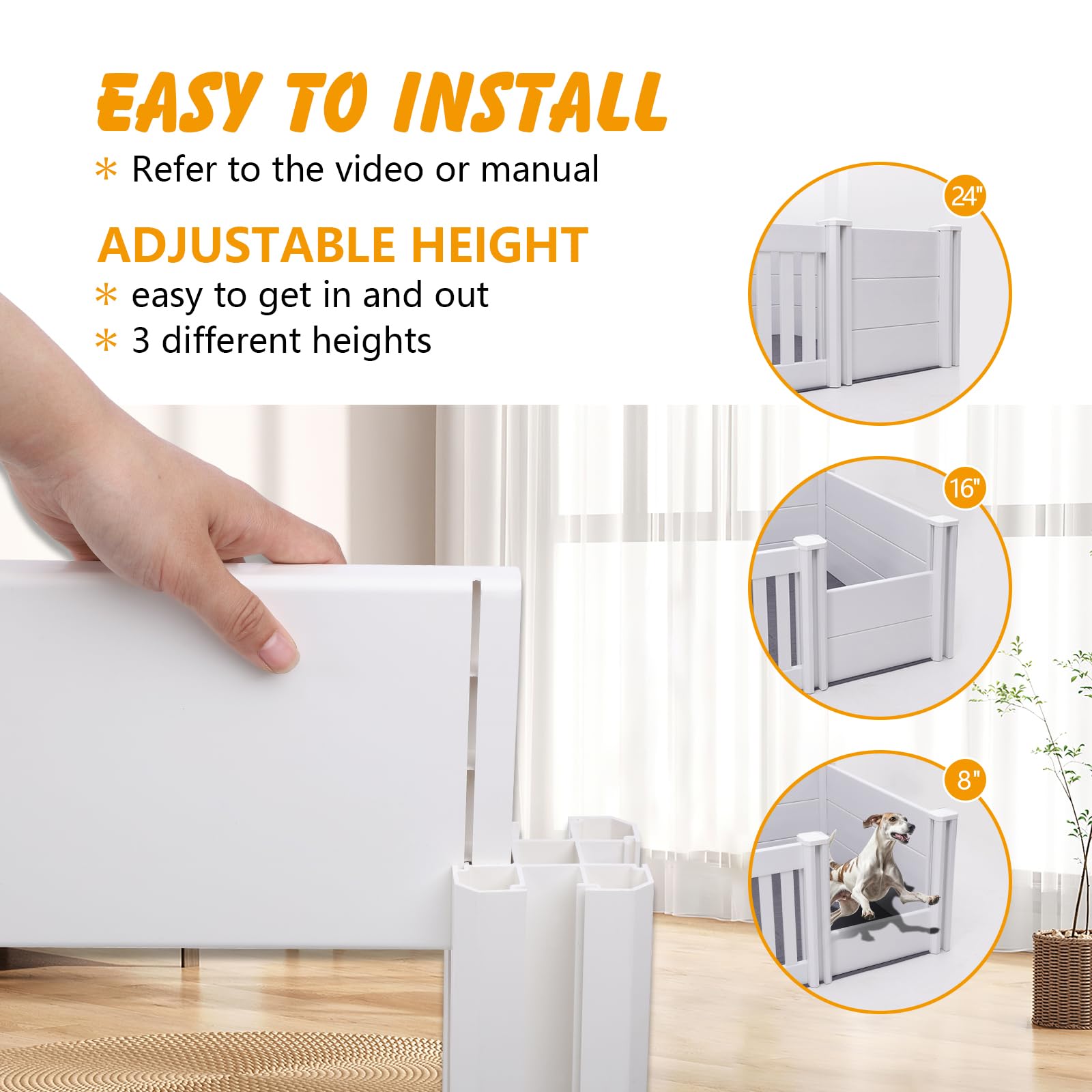 Whelping Box For Dogs,38 * 38 * 19In Whelping Box For Puppies With Adjustable Height Door,Pvc Puppy Playpen,Puppy Whelping Suppl