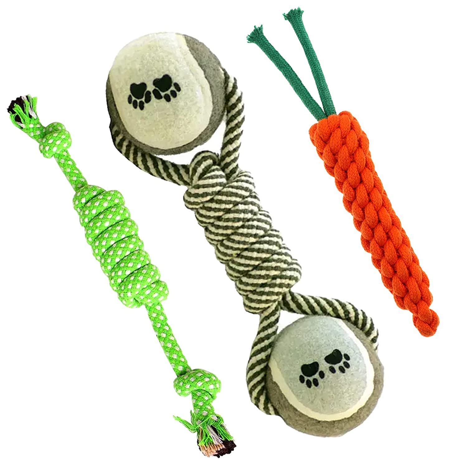 Dog Trust 3 Piece Dog Toy Set With Dog Chew Toys, Rope Toys For Dogs, Plush Toys For Dogs And Puppy Teething Toys  Supports Non