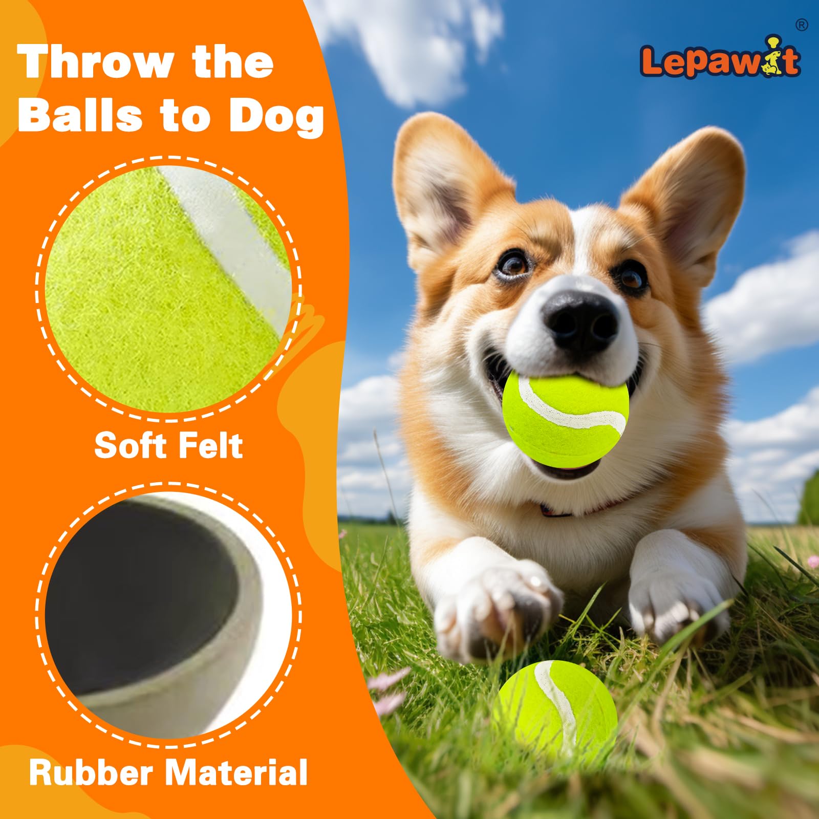 Lepawit Squeaky Dog Toys, Cute Groundhog Interactive Dog Toys With Two Balls For Small Medium And Large Dogs