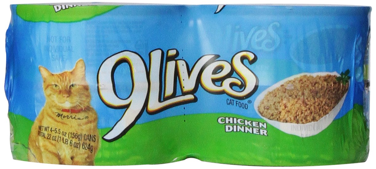 9Lives Meaty Pat   With Real Chicken Wet Cat Food, 5.5 Ounce (Pack of 24)