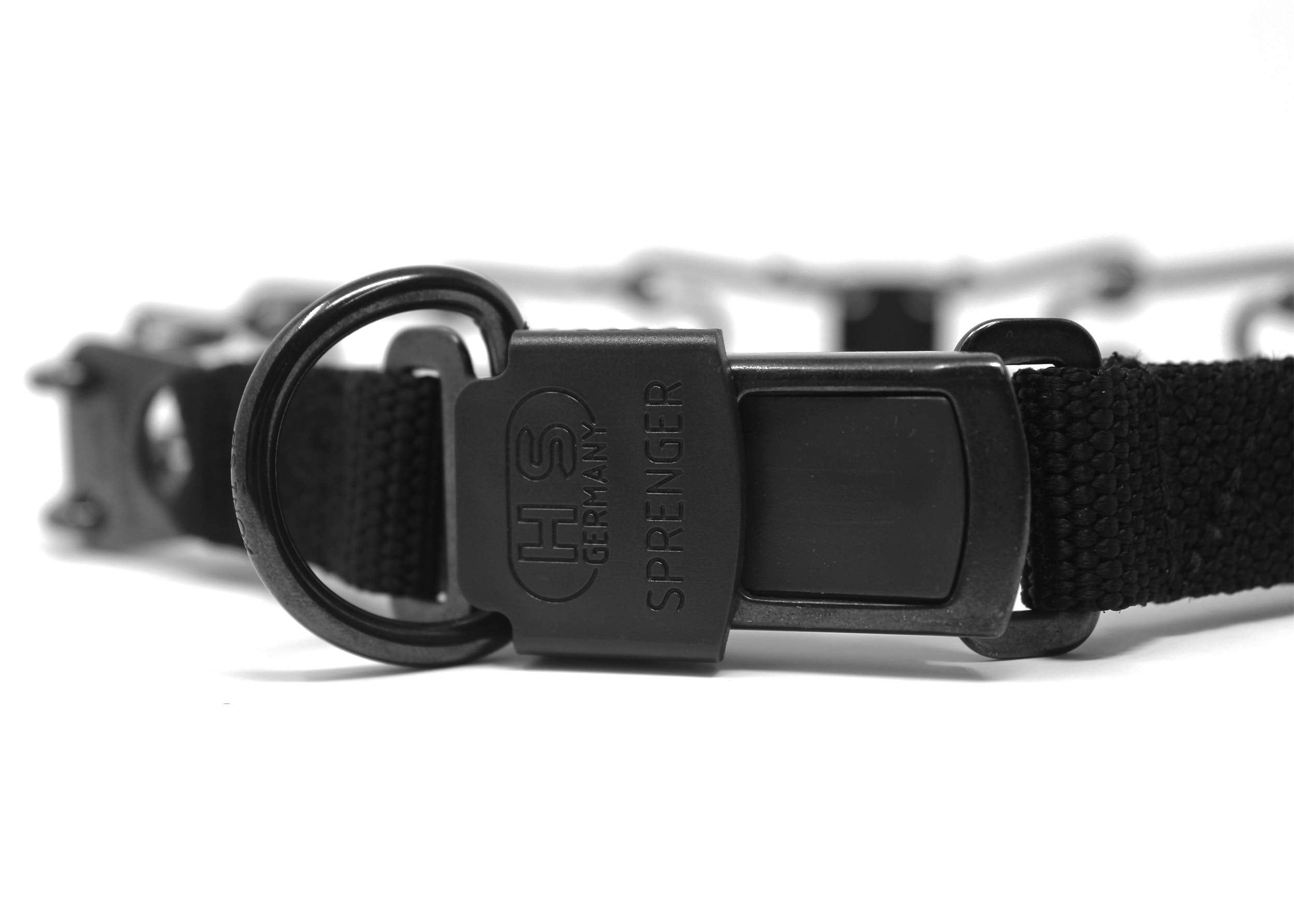 Herm Sprenger Black Stainless Steel Dog Training Collar with Quick Release Buckle Ultra-Plus Pet Collar No-Pull Collar for Dogs