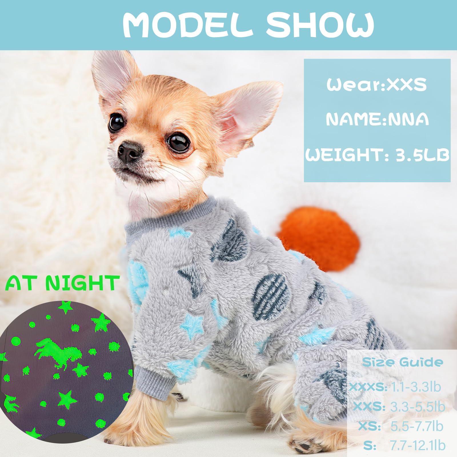 Dog Pajamas For Small Dogs, Chihuahua Pajamas, Puppy Clothes, Extra Small Puppy Pjs, Soft Pet Onesies,Dog Shirts Chihuahua Yorkie Teacup Cat Clothing (Doughnut, Large)