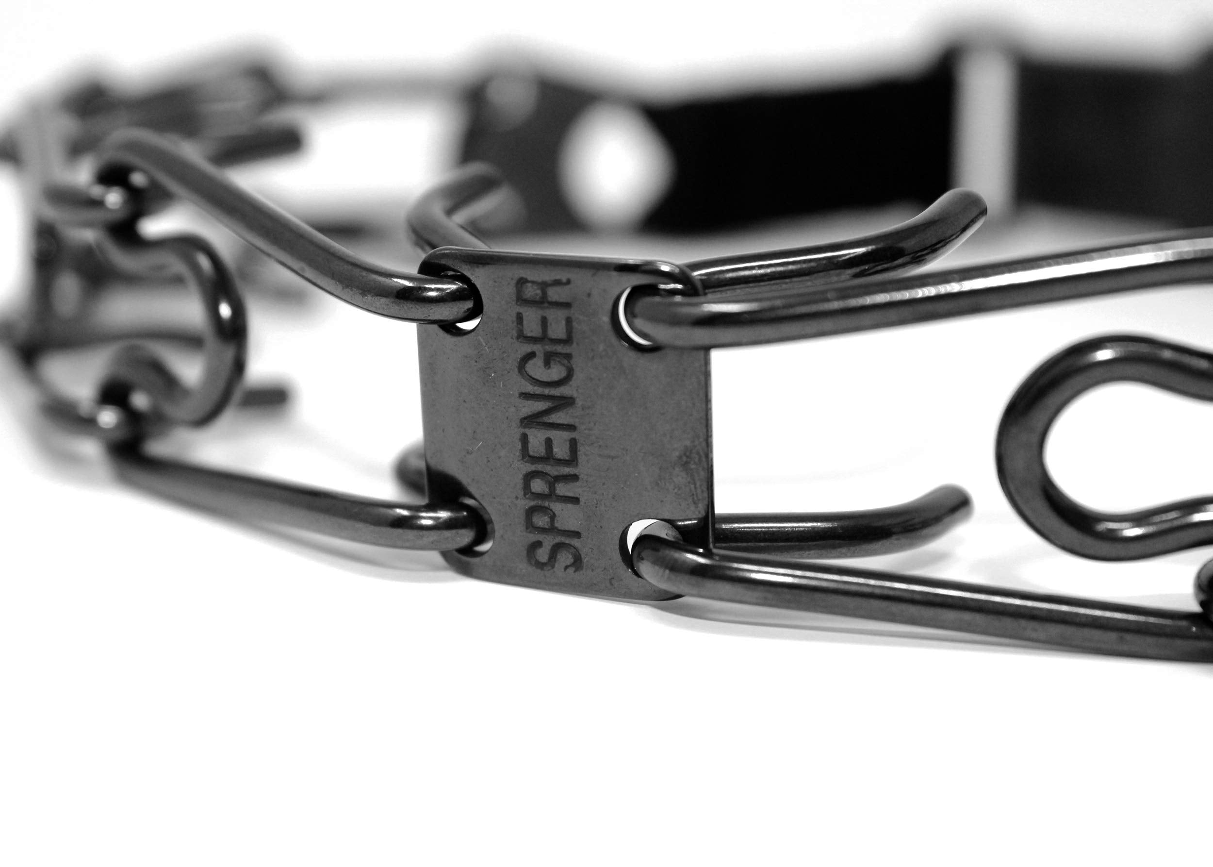 Herm Sprenger Black Stainless Steel Dog Training Collar with Quick Release Buckle Ultra-Plus Pet Collar No-Pull Collar for Dogs