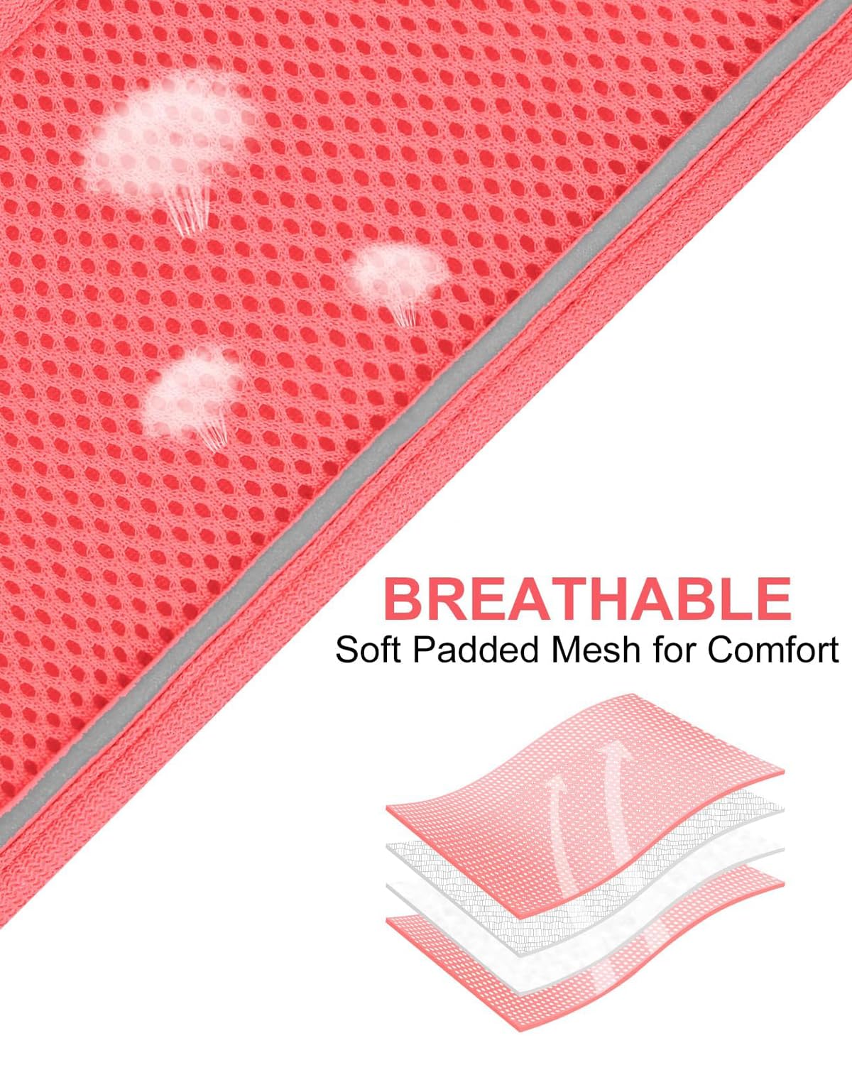 Joytale Step in Dog Harness, Breathable Mesh, Reflective, Soft Padded, XL, Pink