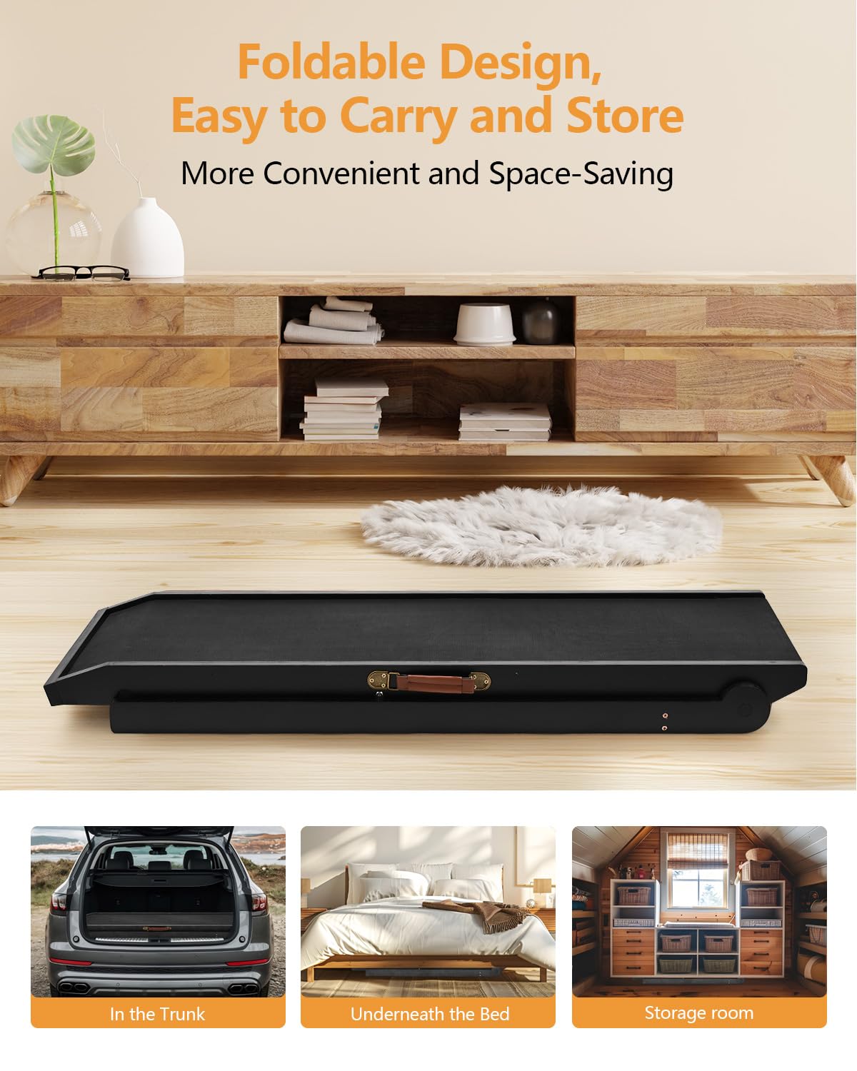 Dog Ramp For Couch, Small Dog Bed Ramp To Get On Bed 20 Inch High, Non-Slip, Sturdy Adjustable Pet Ramp With Landing Platform, S