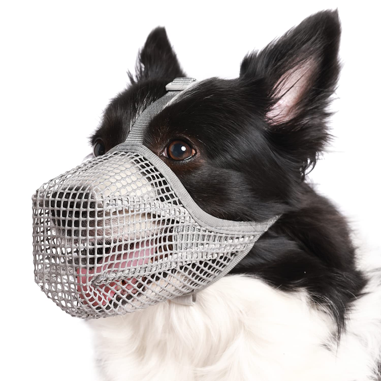 Crazy Felix Dog Muzzle, Soft Mesh Muzzle for Small Medium Large Dogs Labrador German Shepherd, Breathable Adjustable Mouth Guard
