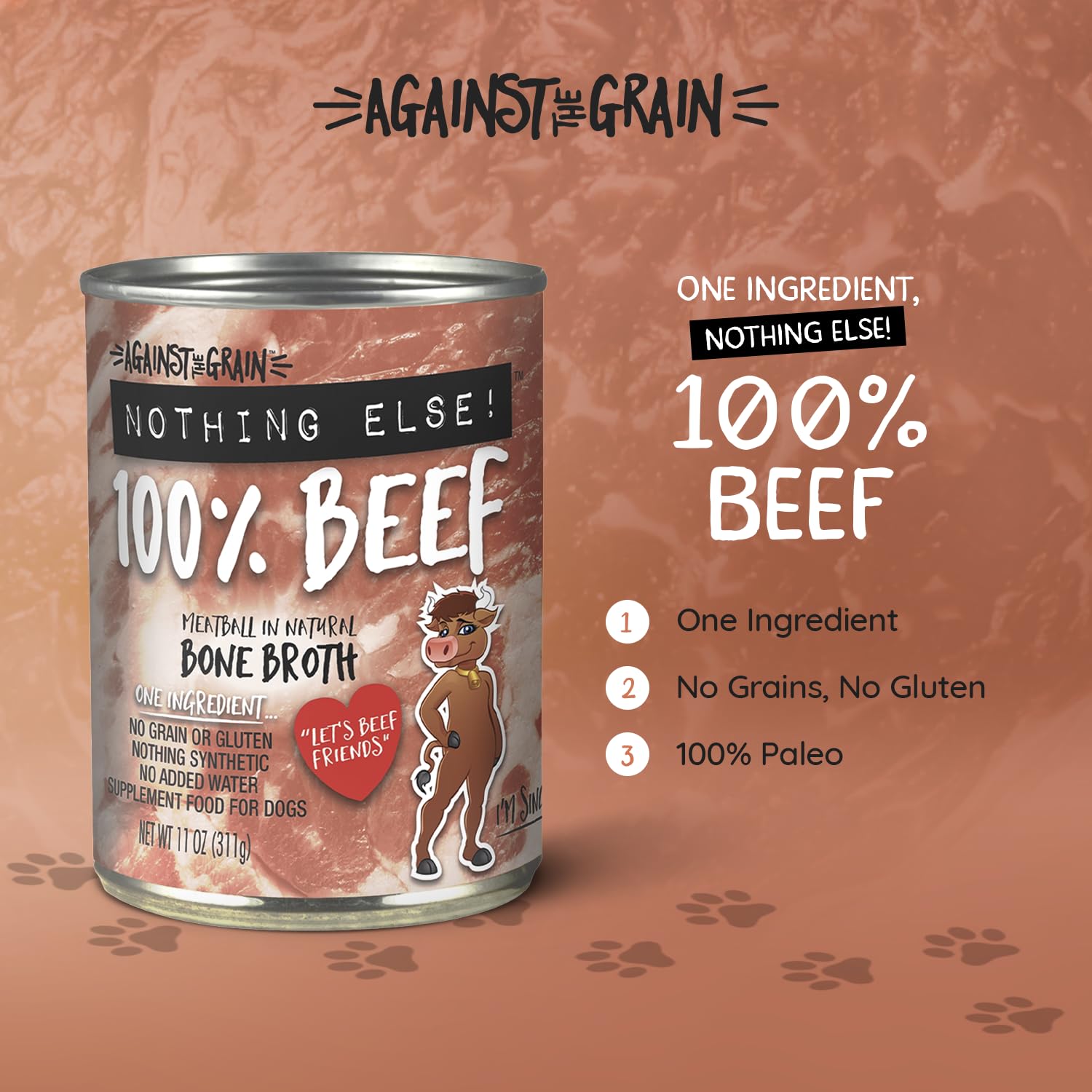Evangers Against The Grain Pet Food Nothing Else! Dog Food - 11 oz Cans (Pack of 12)