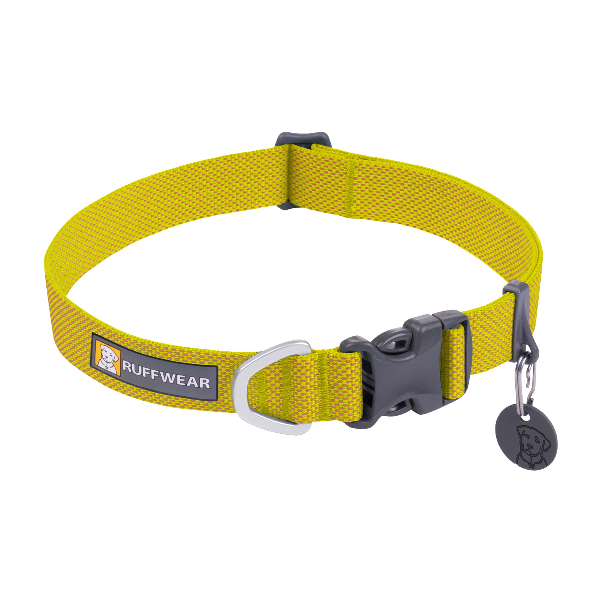 Ruffwear, Hi & Light Dog Collar, Minimal And Ultralight Collar For Everyday Walks And Runs, Lichen Green, 14-20
