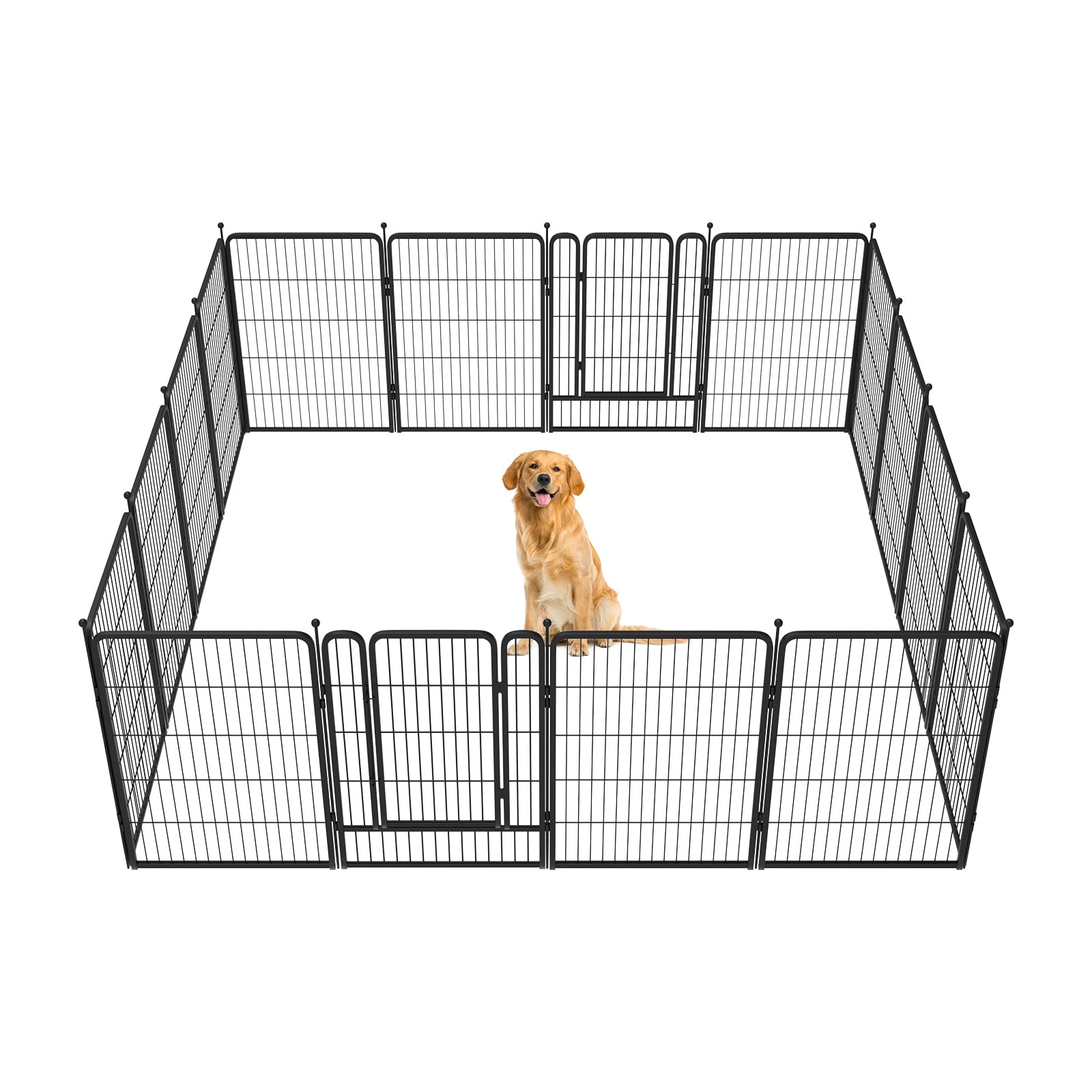 Fxw Rollick Dog Playpen For Yard, Rv Camping, 40 Inch 16 Panels For Medium And Large Dogs│Patented