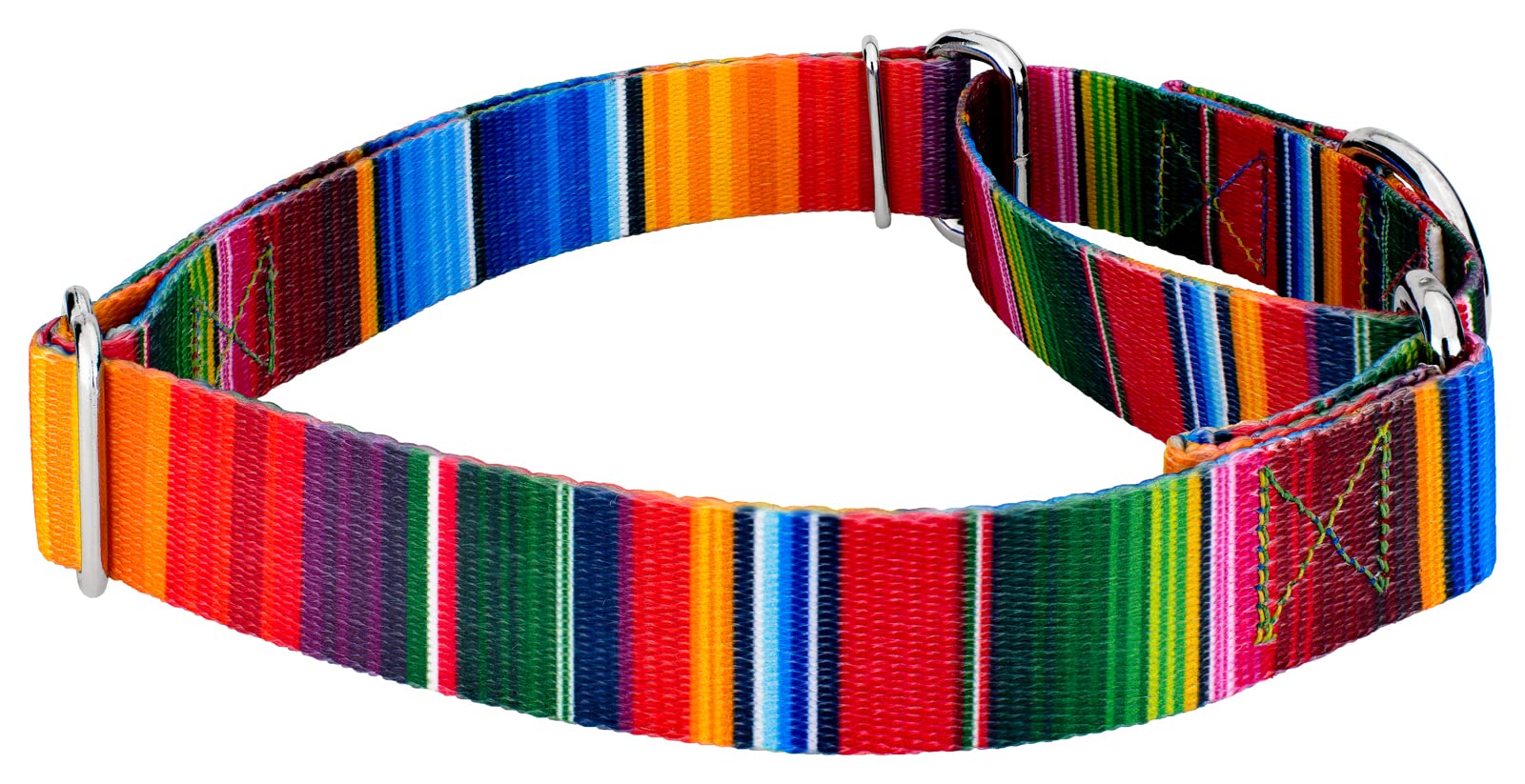 Country Brook Petz - Serape Martingale Dog Collar - Country And Western Collection Featuring Rustic Designs (1/2 Inch, 2Xs)