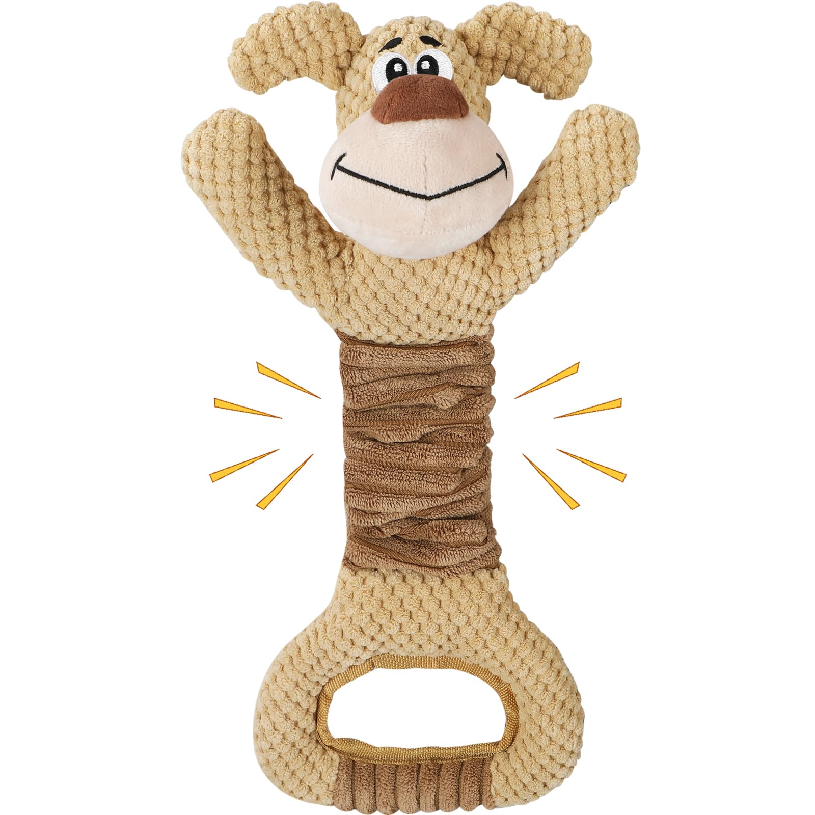 Letsmeet Dog Toys For Large Dogs, Plush Squeaky Dog Chew Toy With Crinkle Paper, Tough Tug Of War Dog Toys - Interactive Puppy T