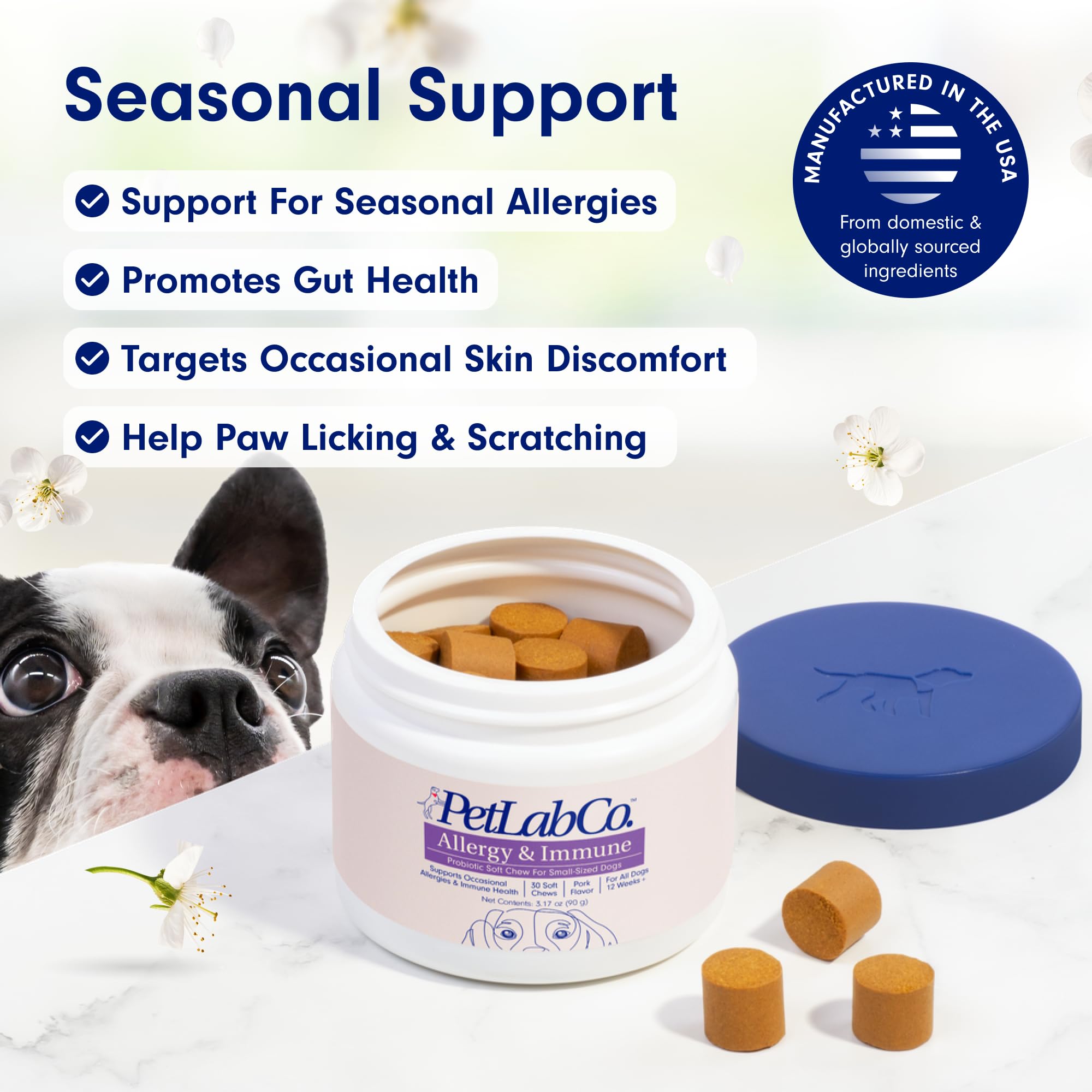 PetLab Co. Allergy & Immune - Support Your Pup with Seasonal Allergies, Intermittent Itchiness, & Healthy Yeast Production Probi