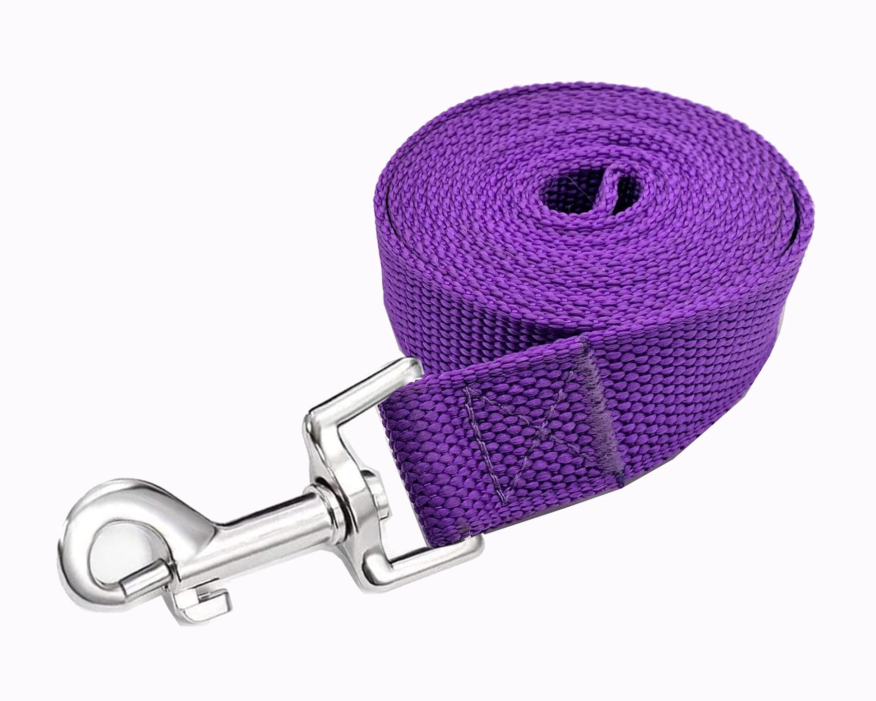 Strong Nylon Dog Leash, 4FT/ 5 FT/ 6FT Dog Leashes for Medium Large Dogs (5FT, Purple)