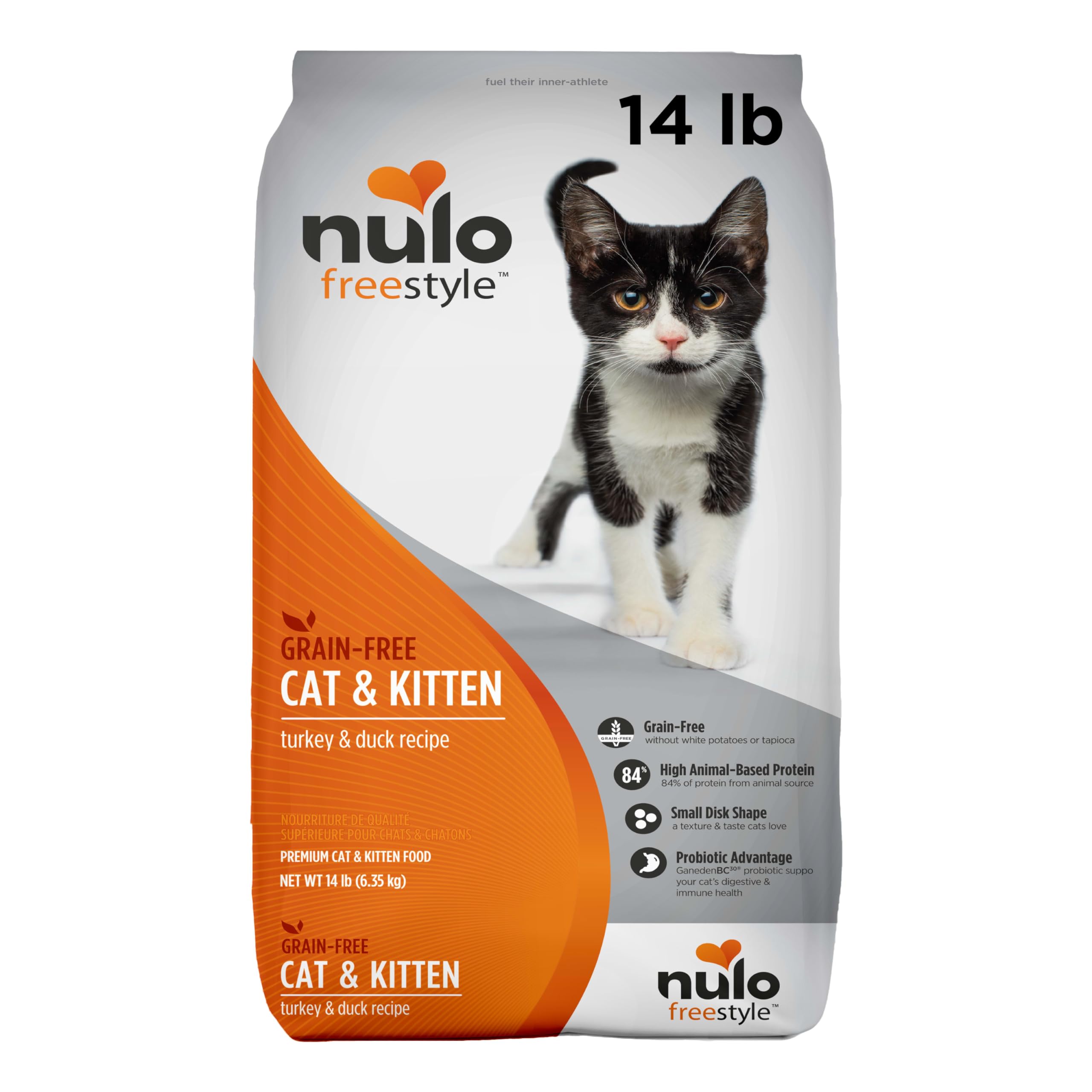 Nulo Freestyle Cat & Kitten Food, Premium Grain-Free Dry Small Bite Kibble Cat Food, High Animal-Based Protein with BC30 Probiot