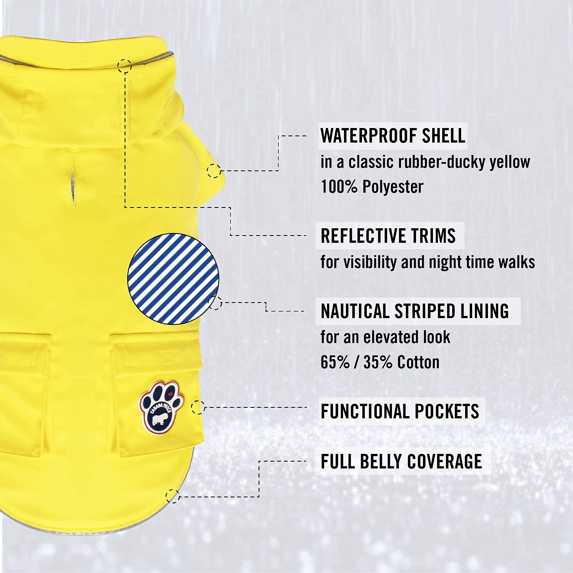 Canada Pooch Yellow Dog Torrential Tracker, X-Small