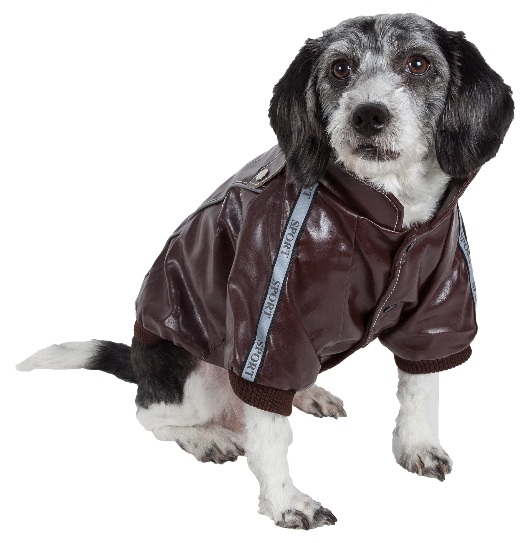 Wuff-Rider Fashion Suede Stitched Pet Coat