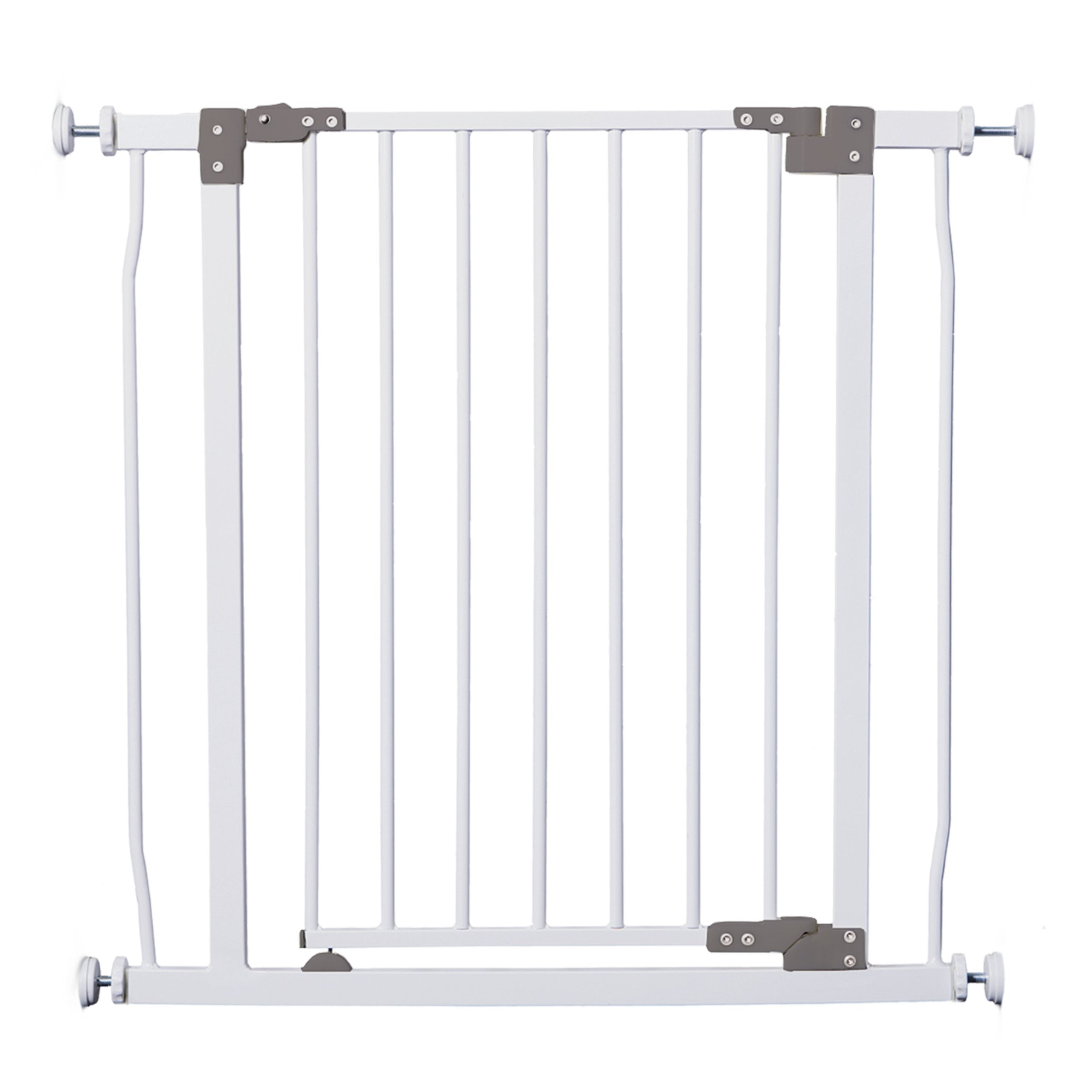 Dreambaby Liberty Baby Safety Gate  With Smart Stay Open Feature  Fits Openings 29.533 Inches Wide  White  Model L854