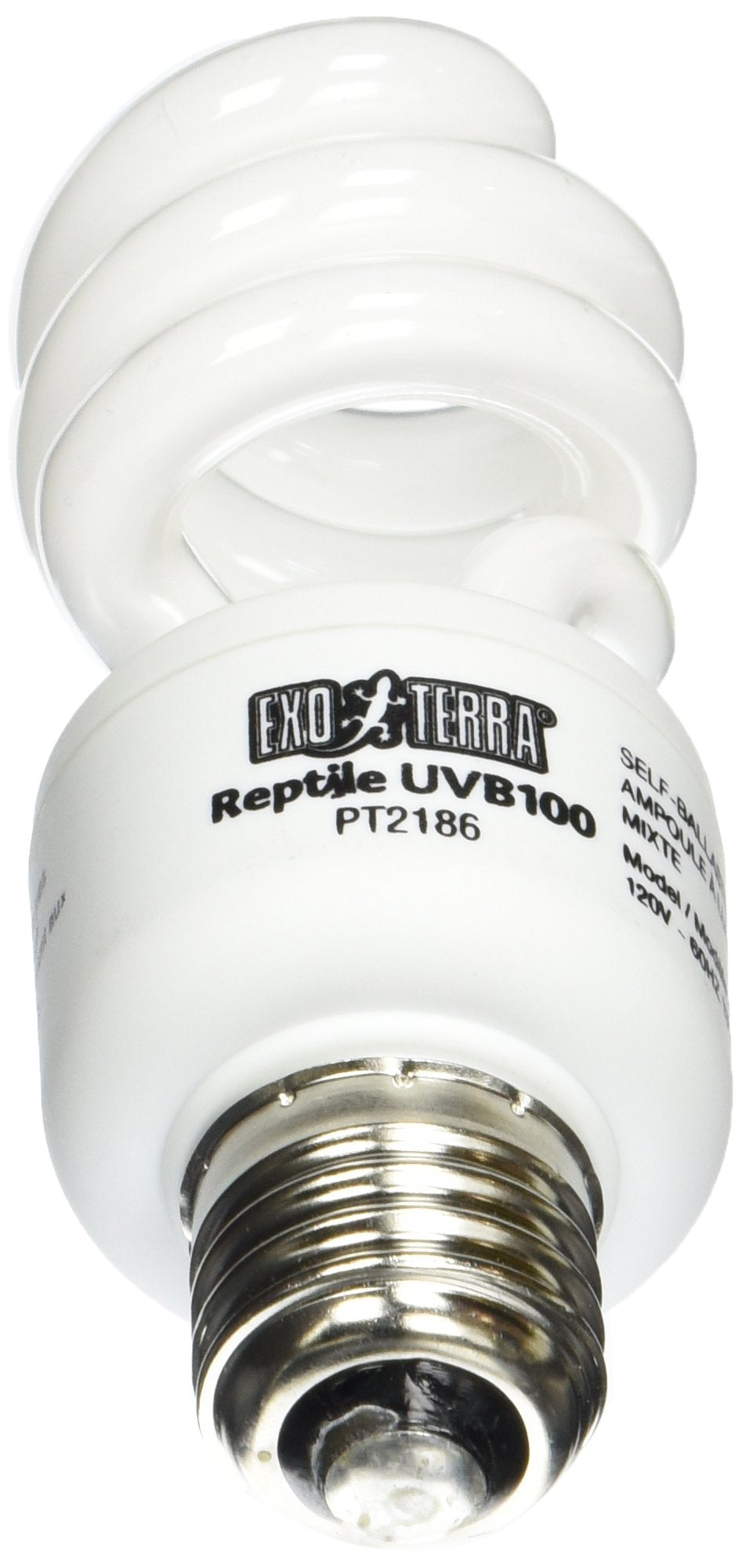 Exo Terra Repti Glo 5.0 Tropical Terrarium Lamp, Compact Fluorescent Reptile Bulb, 13 Watts, PT2186A1, whites & tans