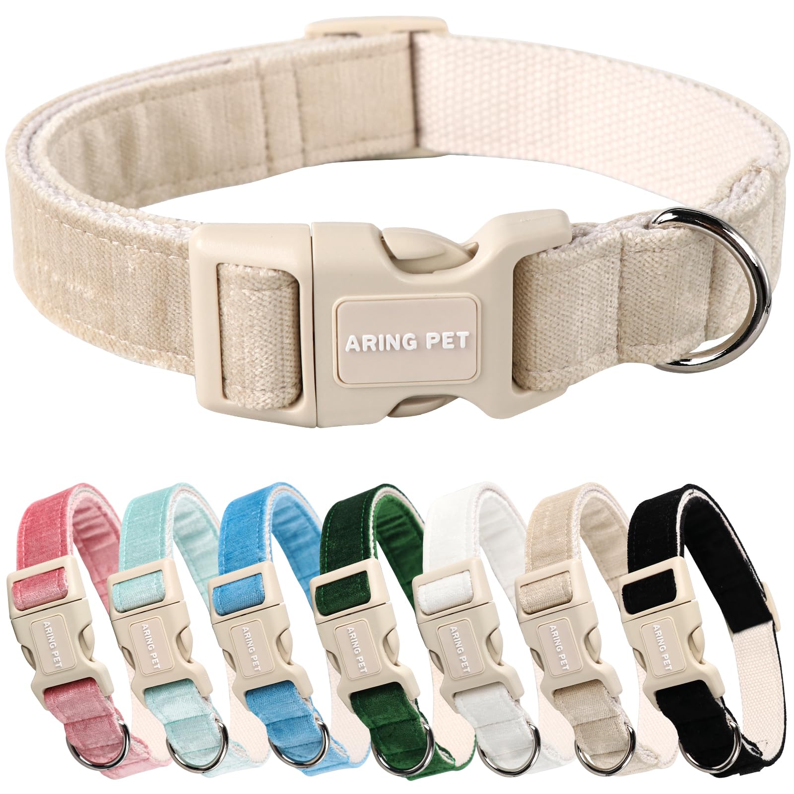 Aring Pet Cotton Dog Collar-Soft Dog Collar For Small Dogs, Lightweight Comfortable Pet Collars With Quick Release Buckle For Sm