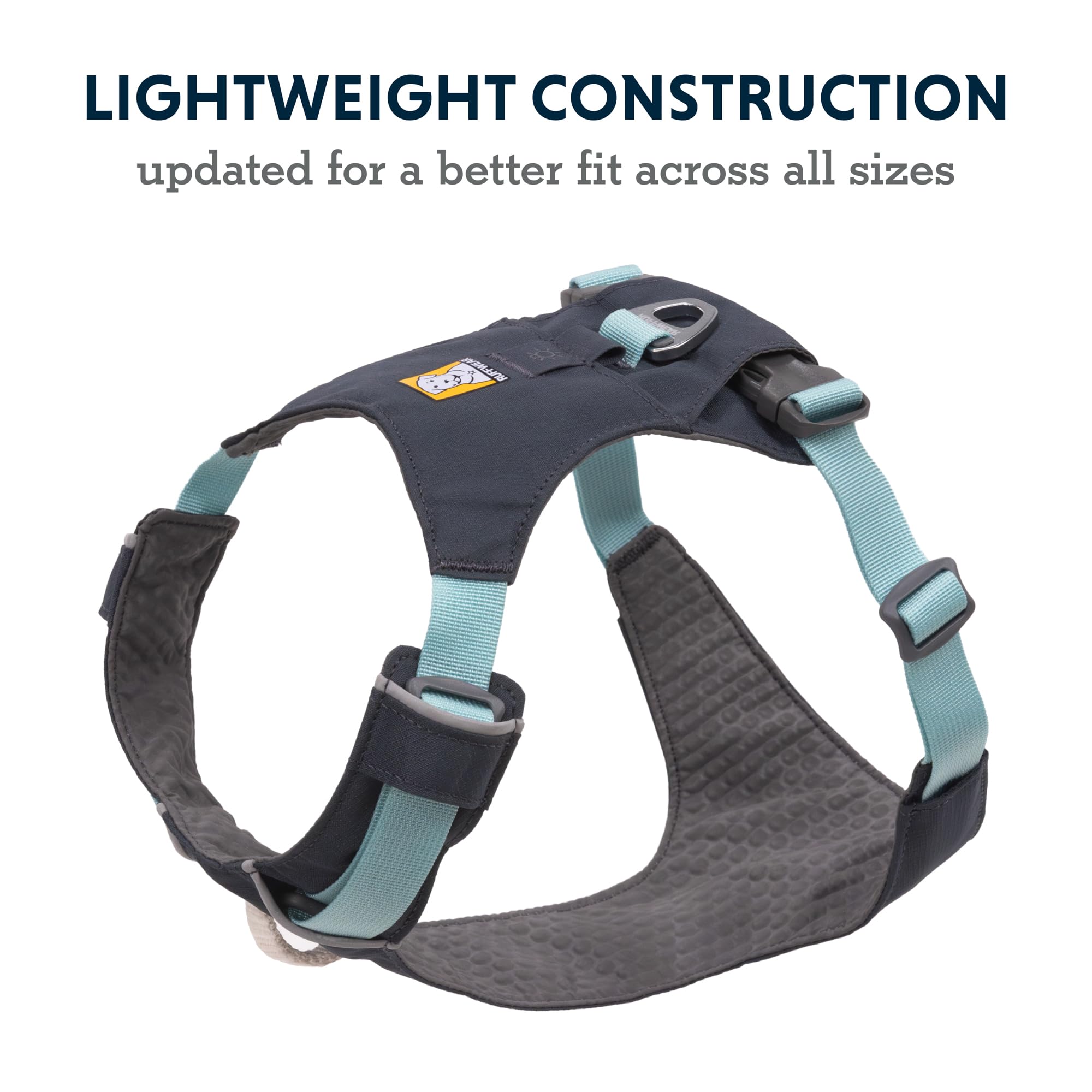 Ruffwear, Hi & Light, Everyday Lightweight Dog Harness, Trail Running, Walking, Hiking, All-Day Wear, Basalt Gray, Large/X-Large