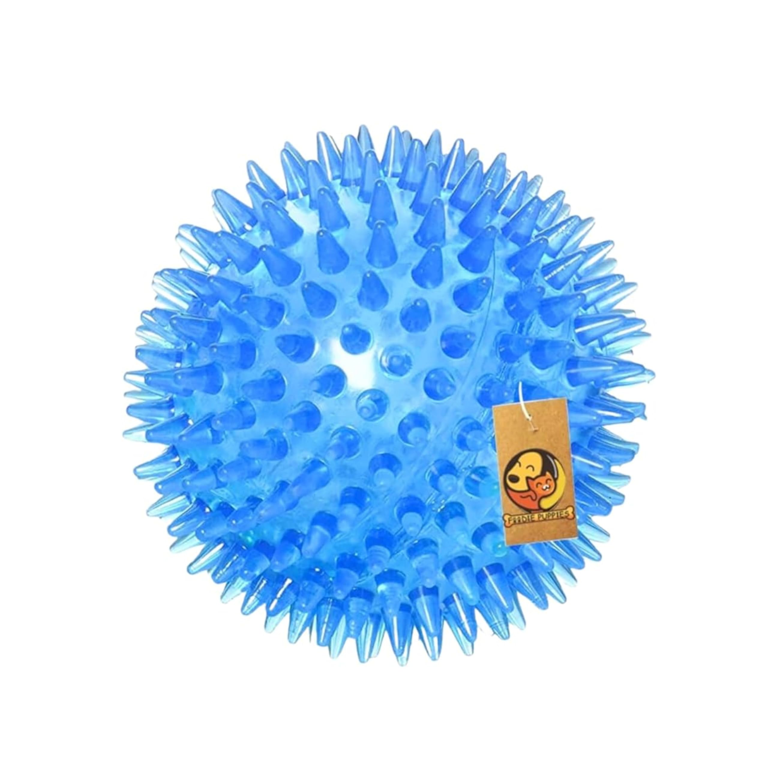 Foodie Puppies Squeaky Spike Ball Toy for Medium to Small Dogs  (Durian 8cm/3inch) | Bouncy and Attractive Sound | TPR Rubber T