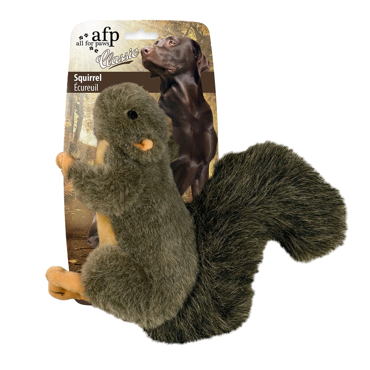 All For Paws Classic Squirrel Pet Toys, Small
