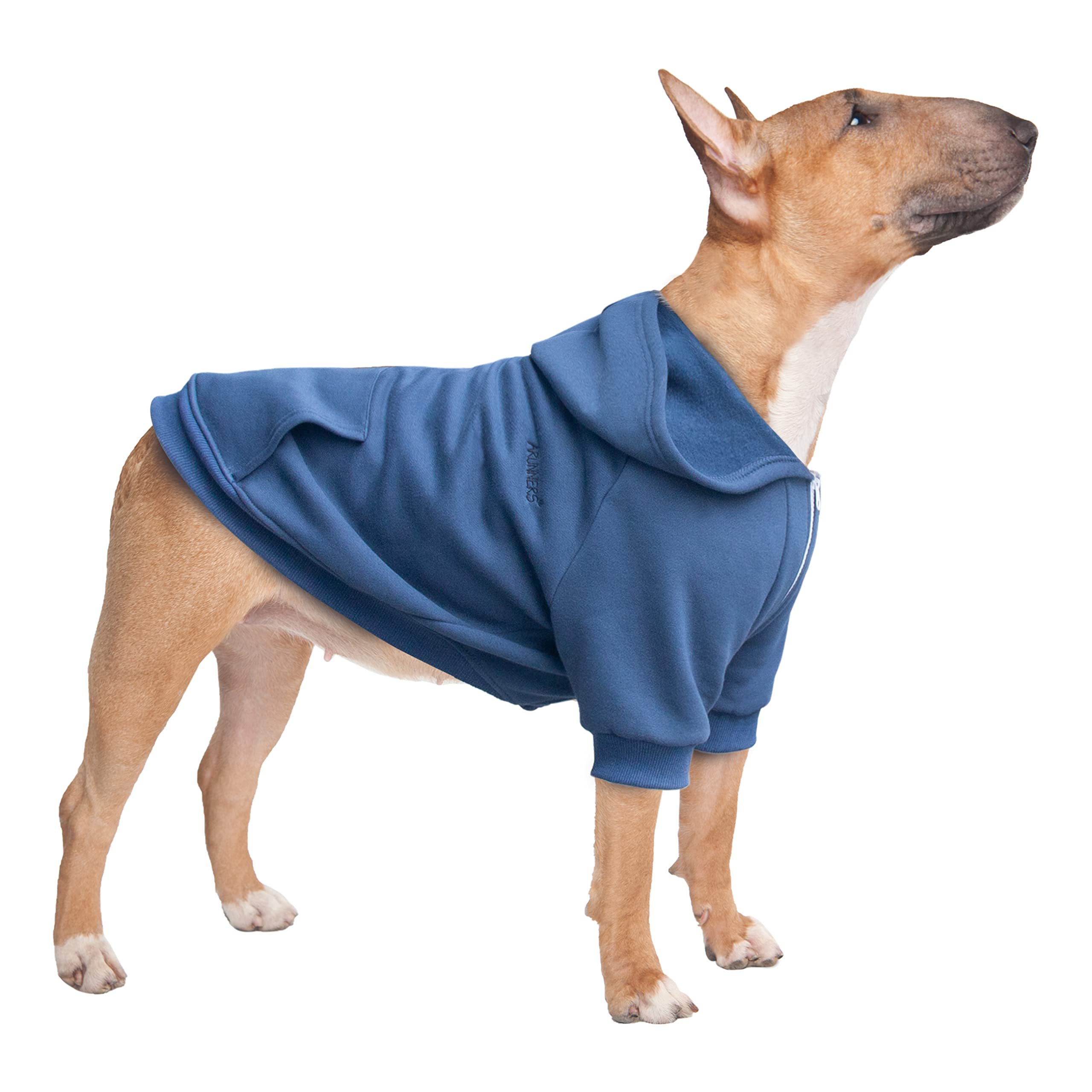 Arunners Extra Large Dog Clothes Hoodies Zip Up Sweaters For Big Dogs Labrador Golden Retriever Puppy Blue 2Xl