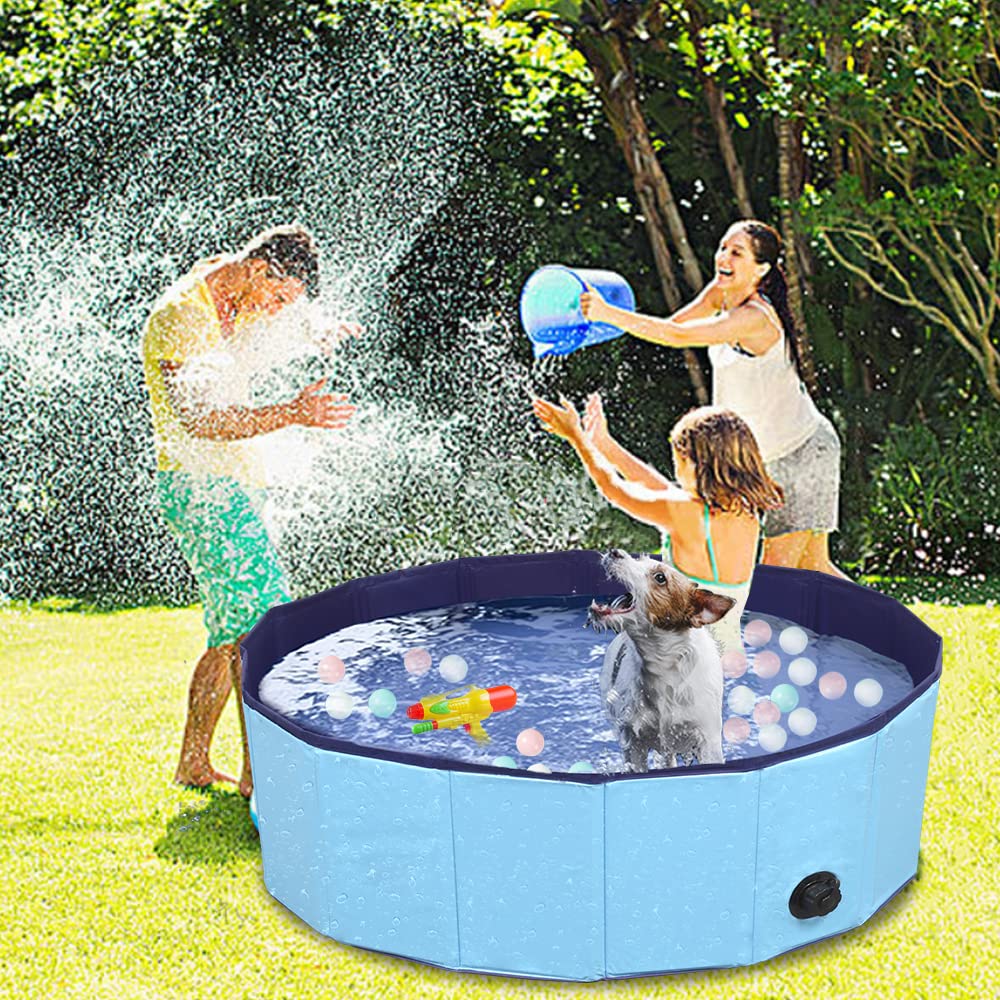 Dog Pool Foldable Pet Pool Large Dog Swimming Pool Pet Swimming Pool Pvc Non-Slip Pool For All Kinds Of Pets48-12In