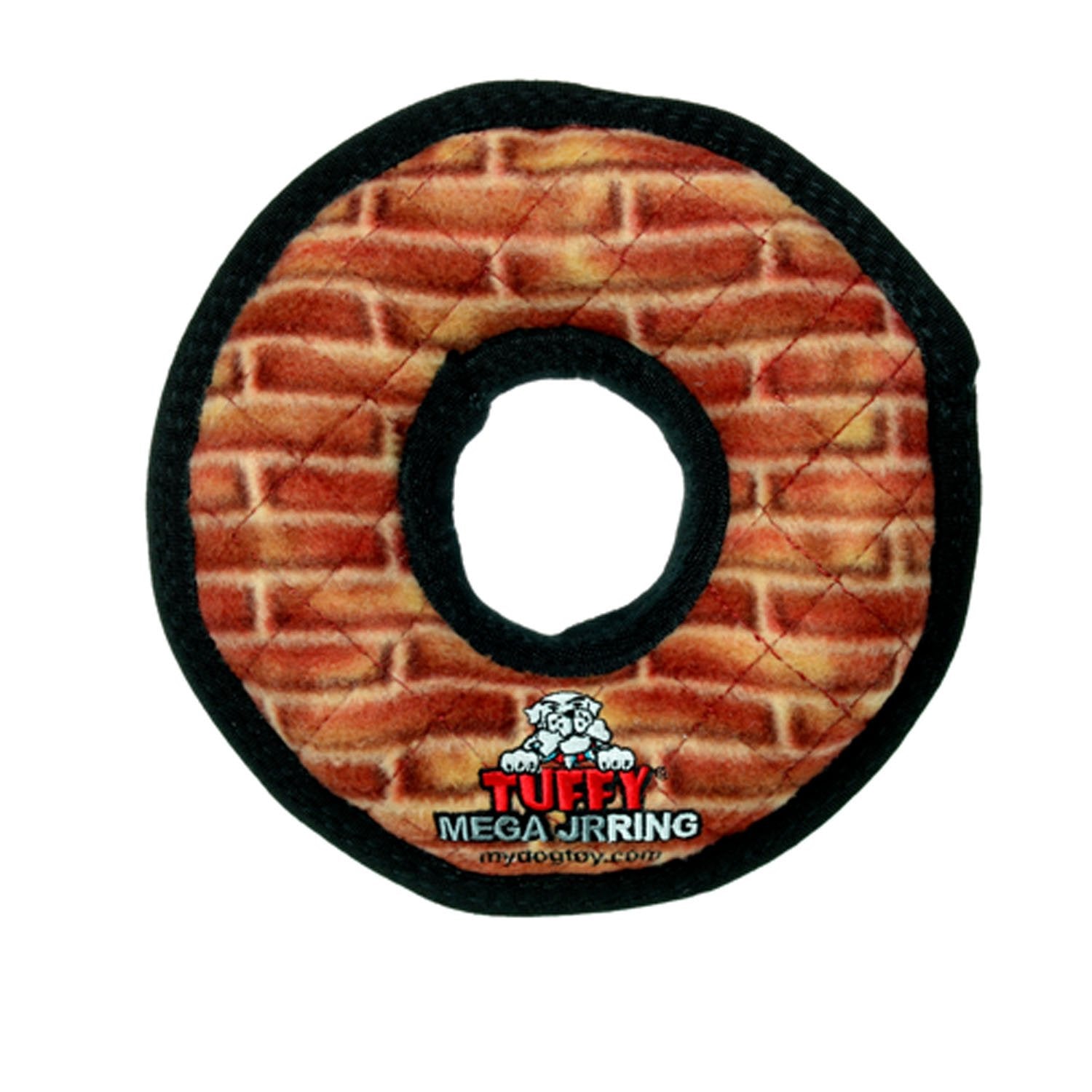 Tuffy  WorldS Tuffest Soft Dog Toy  Mega Ring  Squeakers Multiple Layers. Made Durable, Strong & Tough. Interactive Play (T