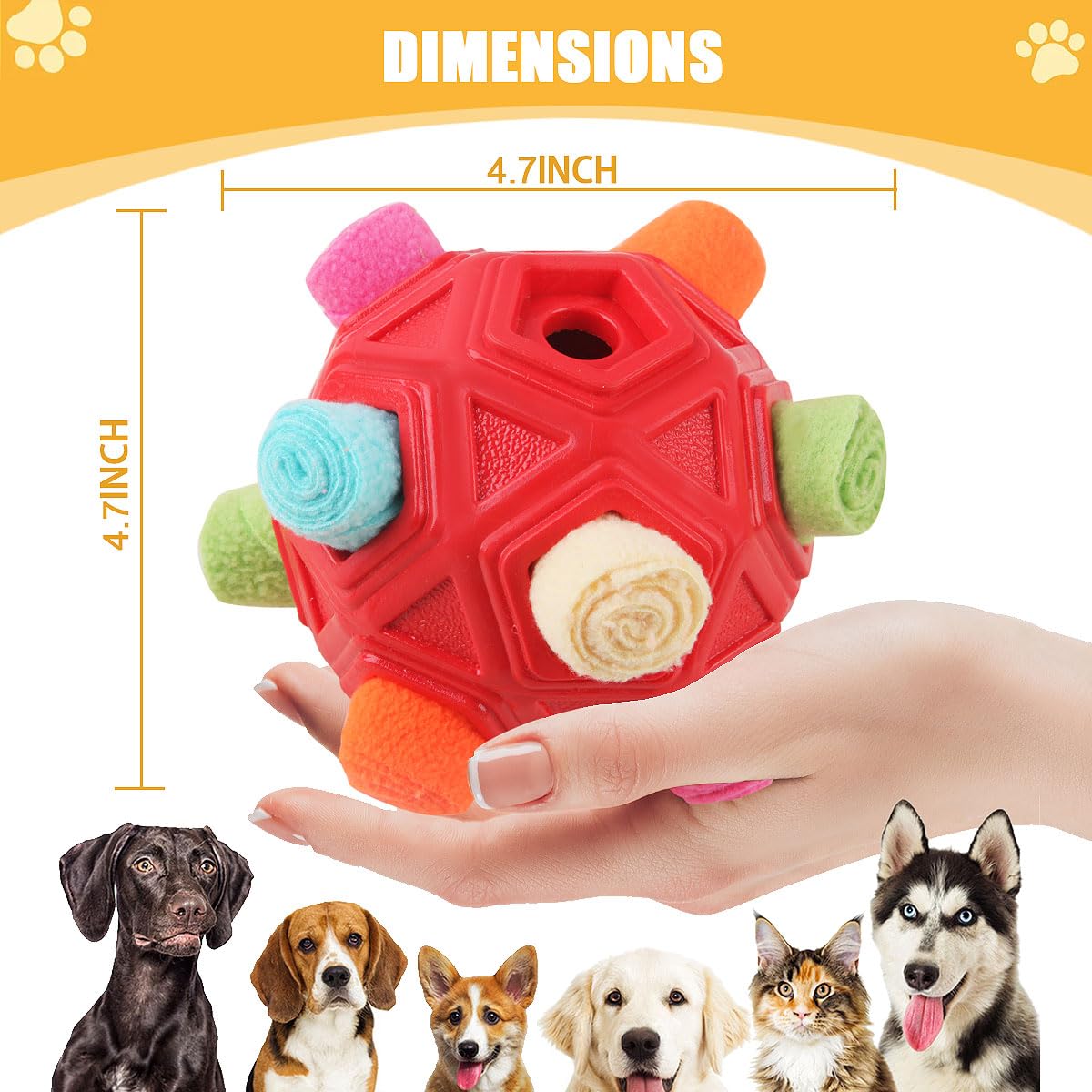 Petration Dog Snuffle Ball-Interactive Puzzle Dog Toys Encourage Natural Foraging Skills Slow Feeder For Training And Stress Rel