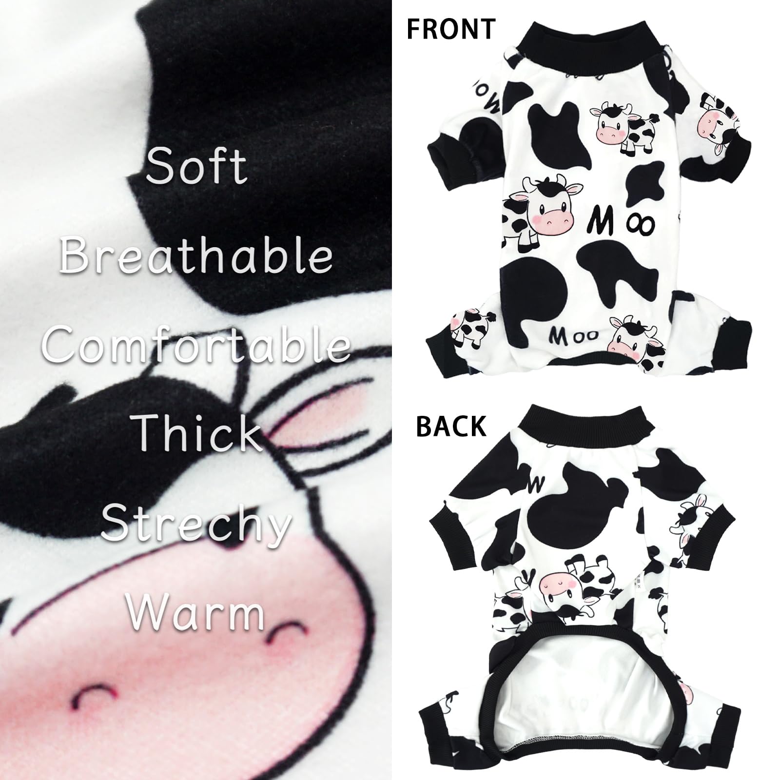 Xpudac Dog Pajamas Soft Stretchy Pig Dog Clothes For Small Medium Dogs Pet Jumpsuit Cat Apparel-M