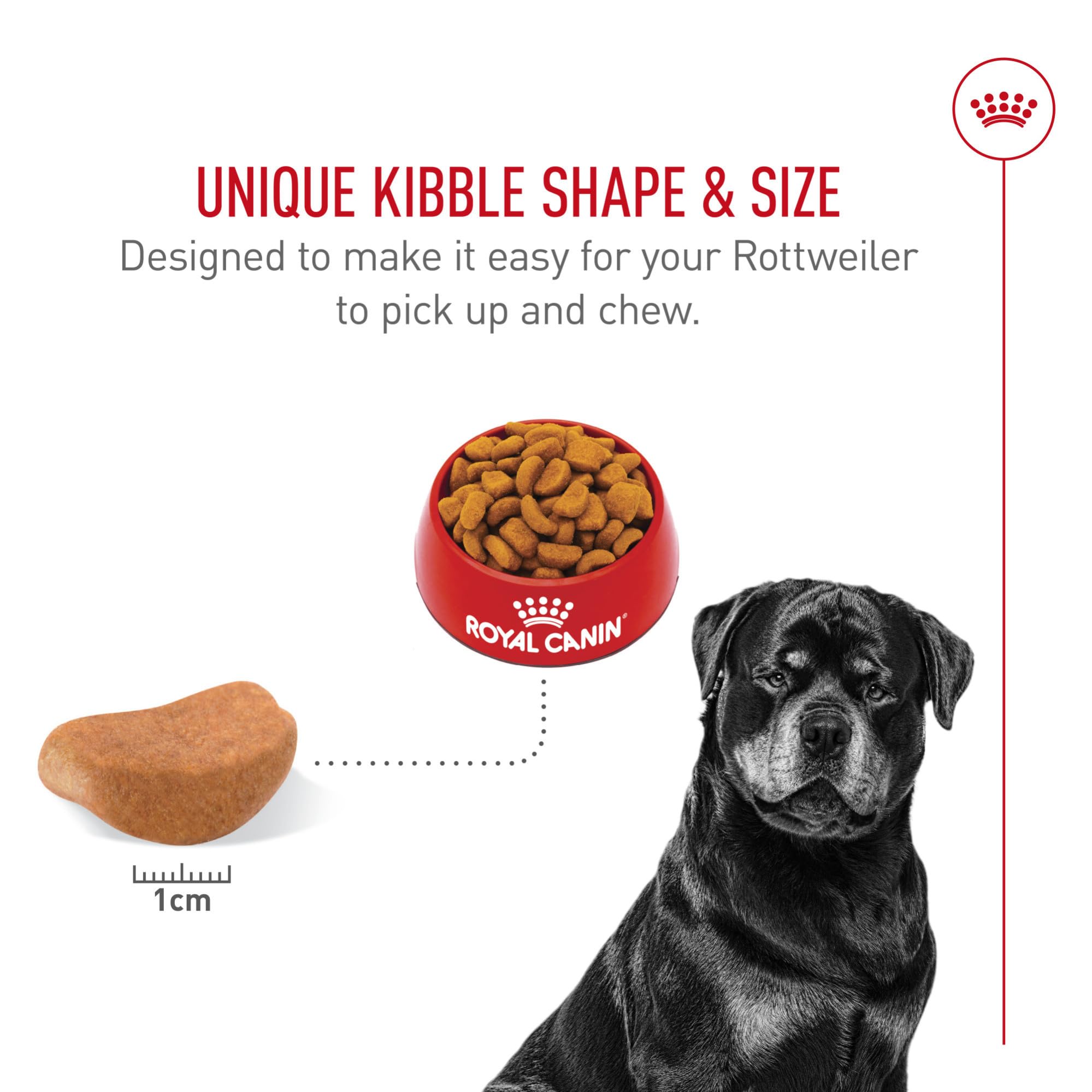Royal Canin Rottweiler Adult Breed Specific Dry Dog Food, 30 lb bag