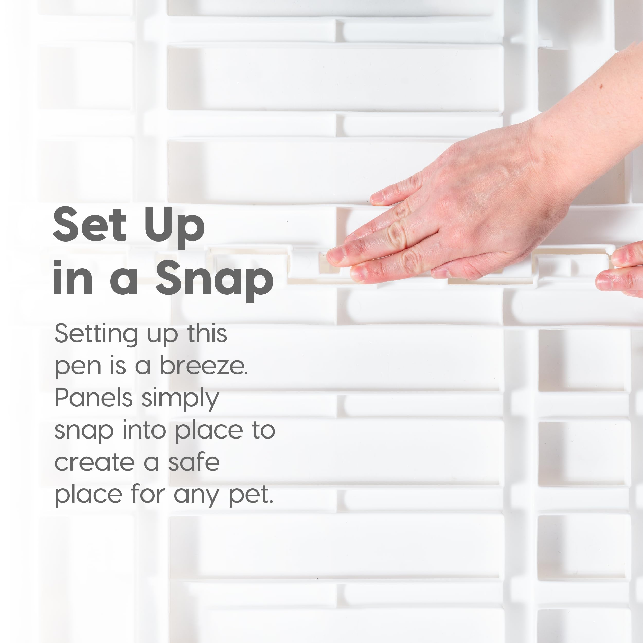 Iris Usa 24' Exercise 4-Panel Pet Playpen With Door, Dog Playpen, Puppy Playpen, For Puppies And Small Dogs, Keep Pets Secure, Easy Assemble, Fold It Down, Easy Storing, Customizable, White