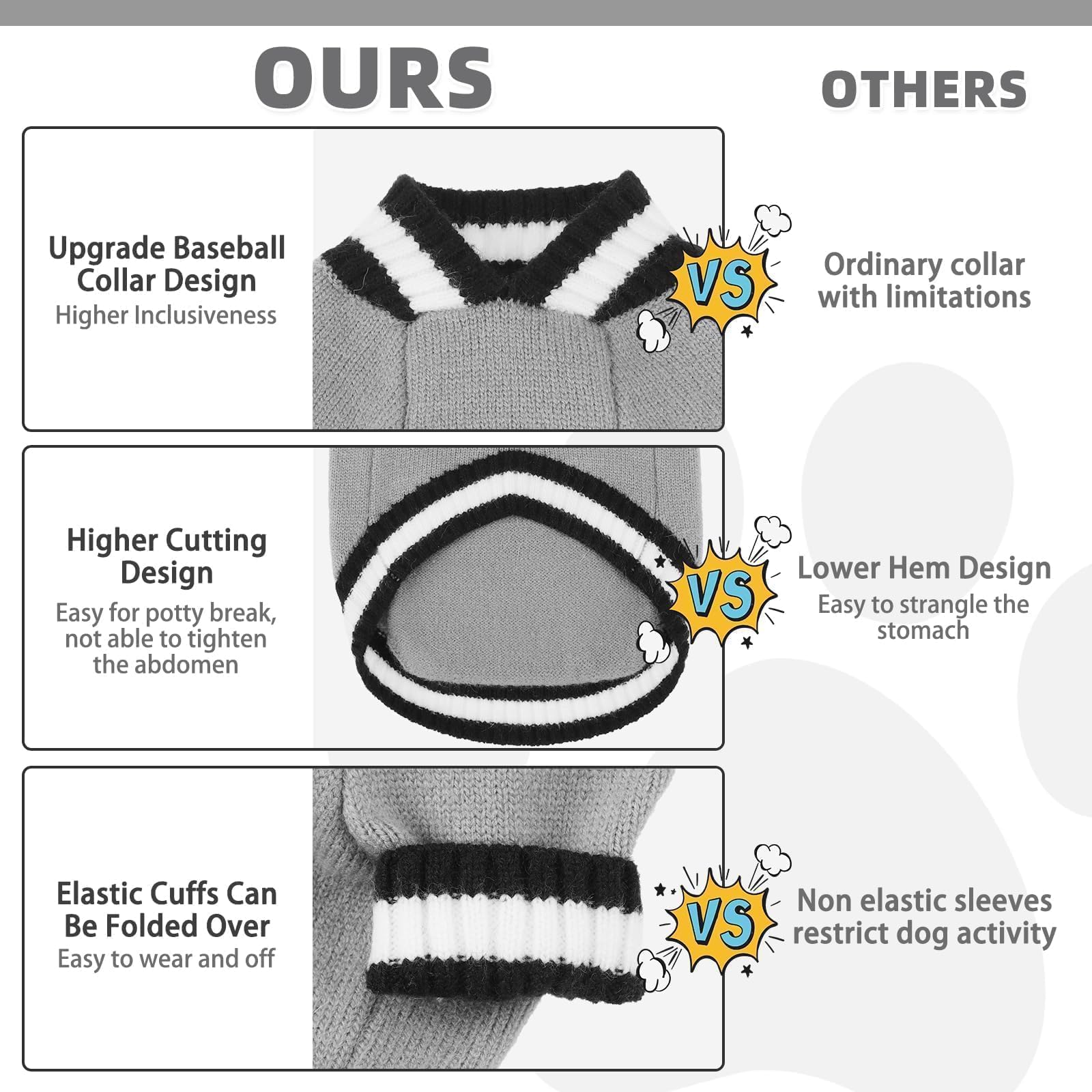 Kooltail Medium Dog Sweater Winter Clothes - Knitwear Soft Cold Weather Coat With Pocket, Pet Fleece Sweatshirt Shirt Pullover O