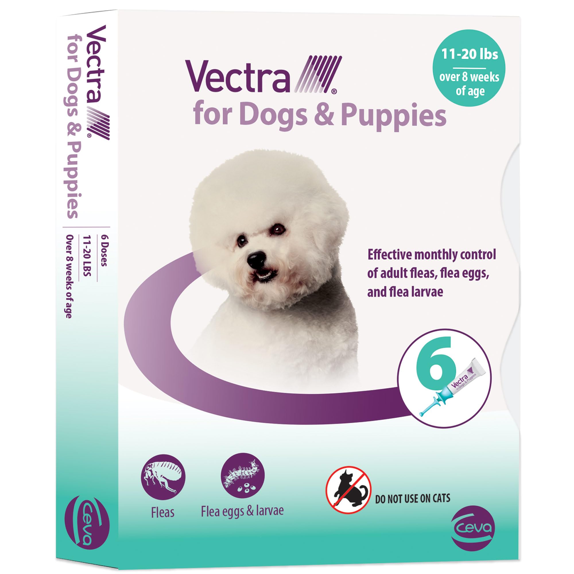 Vectra for Dogs & Puppies Flea Treatment & Prevention for Small Dogs (11 - 20 lbs.) 6-Month Supply